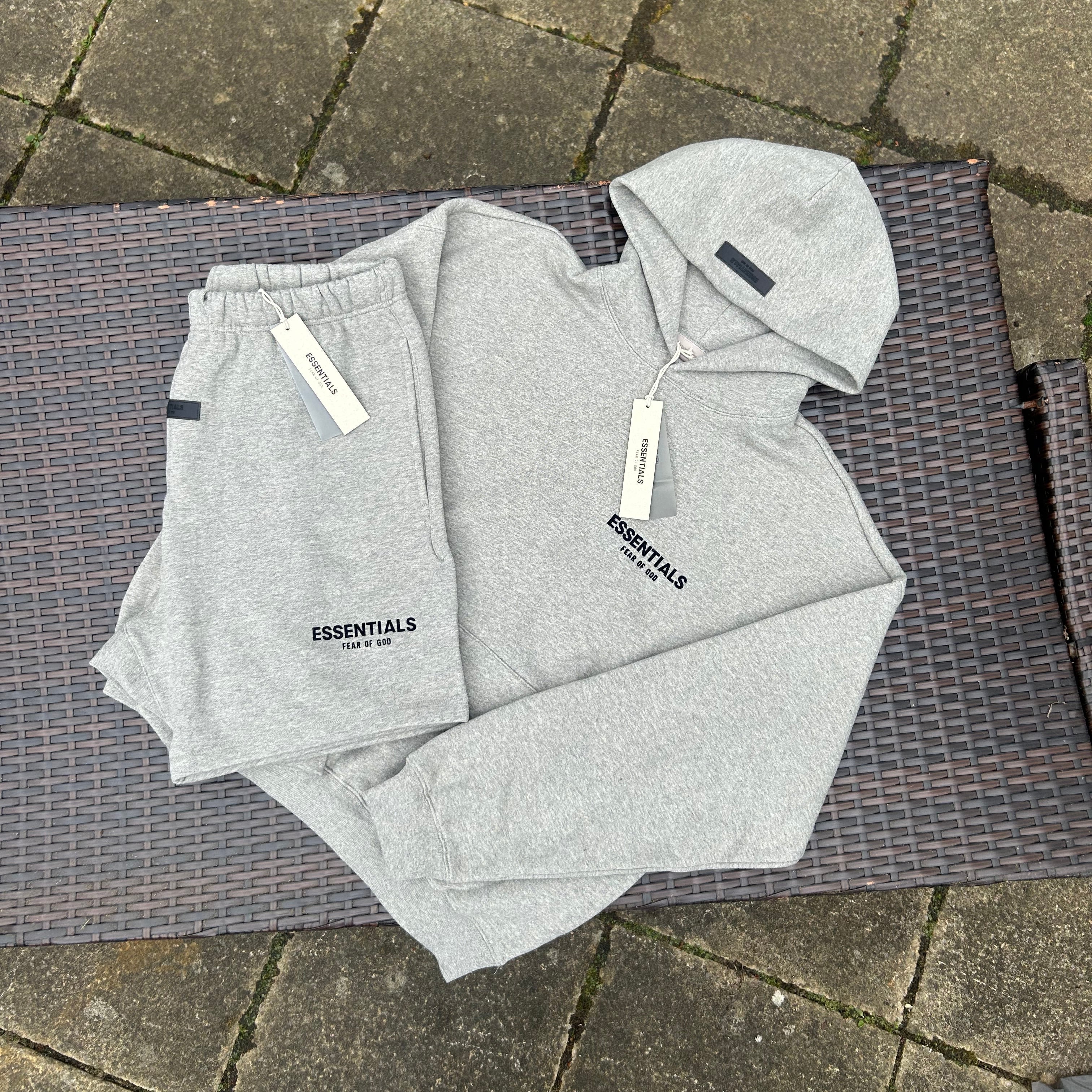 Fear Of God Essentials Dark Oatmeal Grey "SS22" Shorts Set