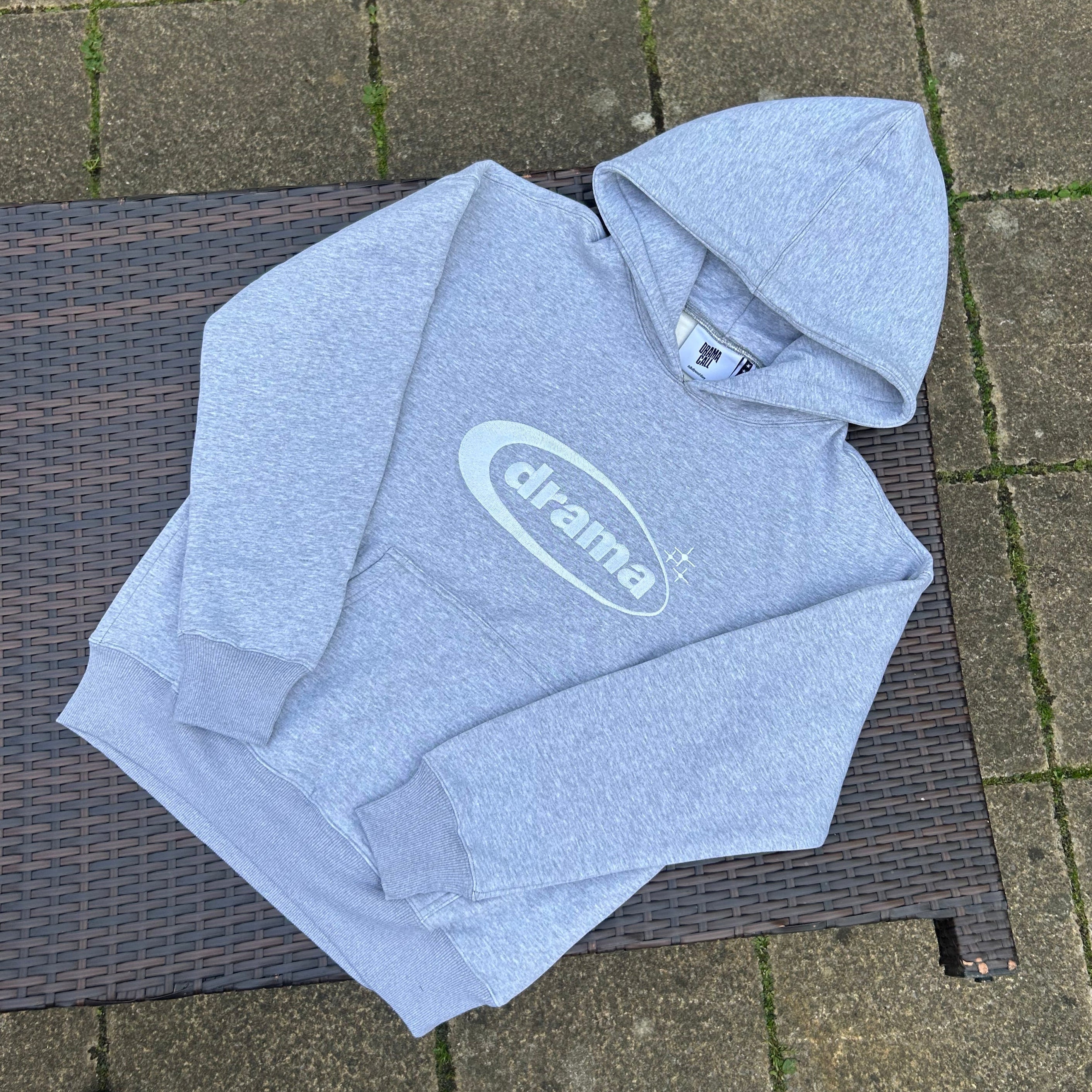 Drama Call Grey/White Shorts Set