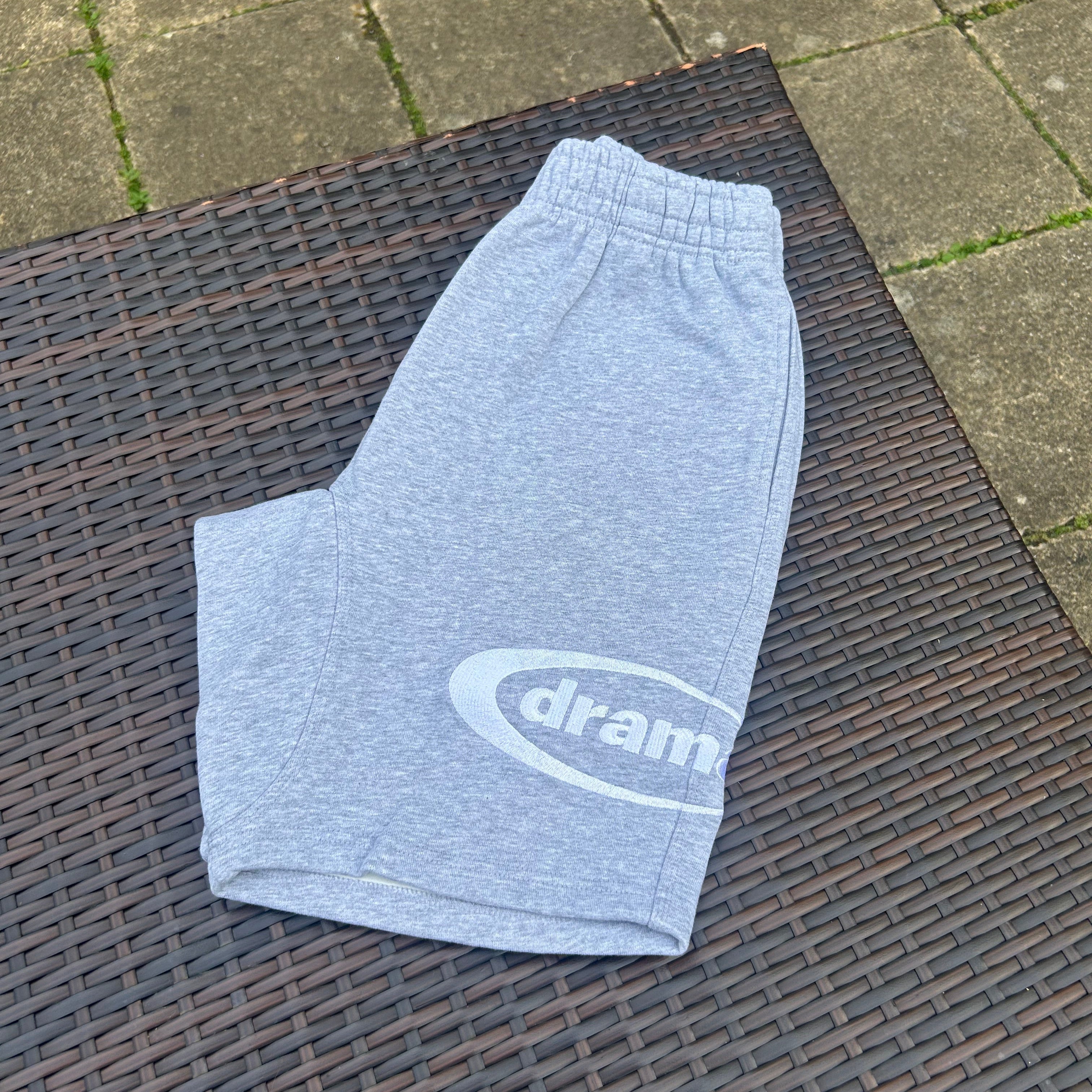 Drama Call Grey/White Shorts Set