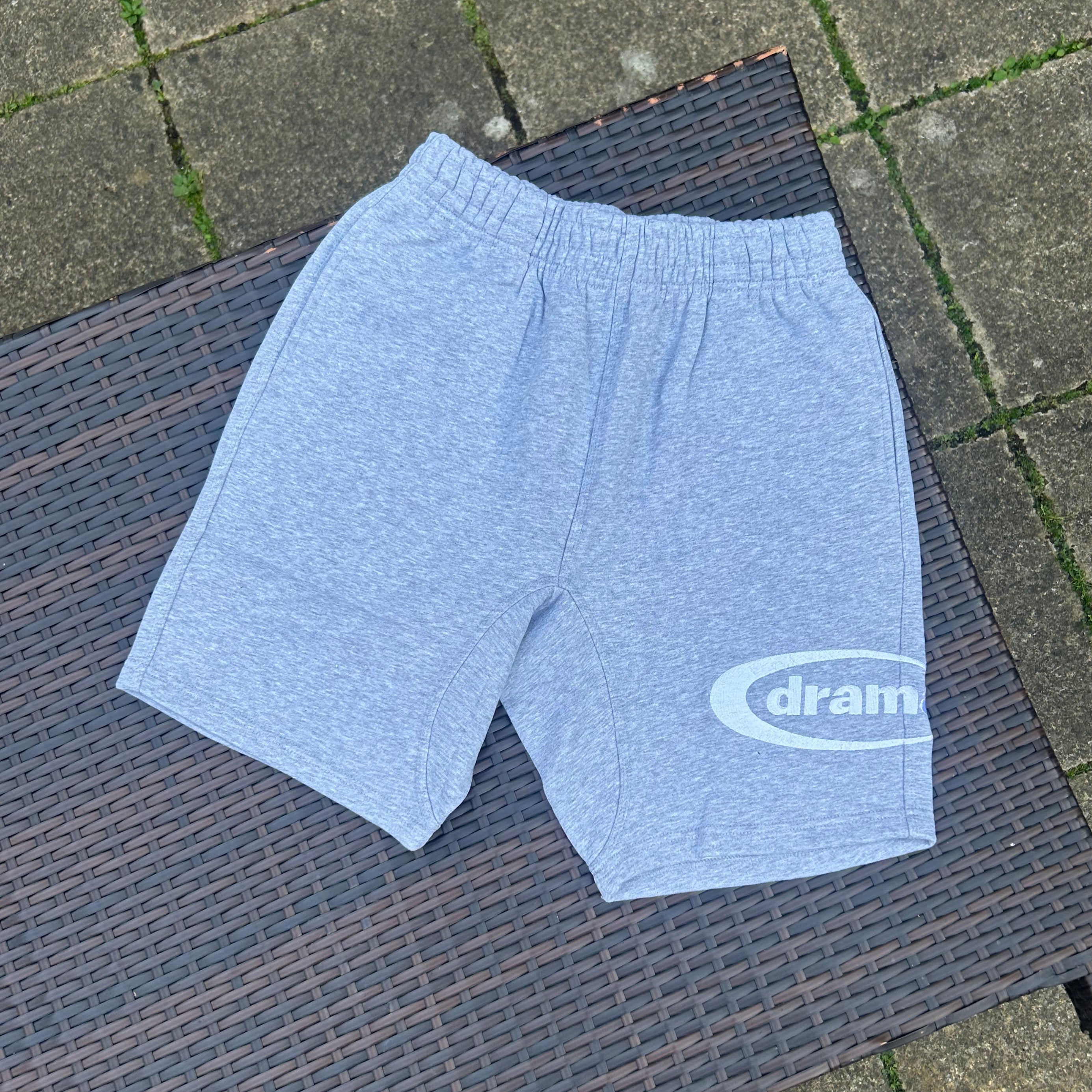 Drama Call Grey/White Shorts Set
