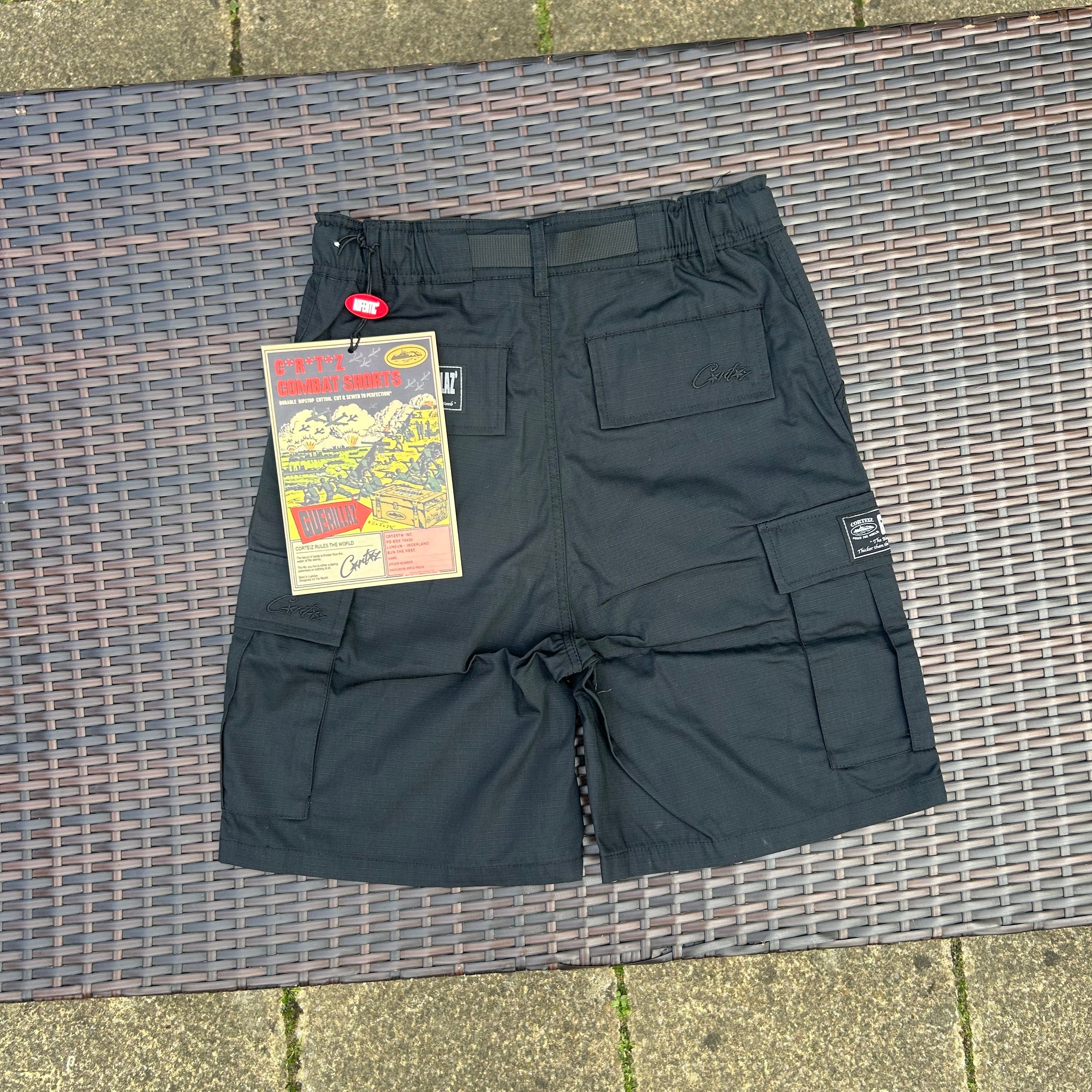 Corteiz Blackout "Guerilla Cargo" Shorts