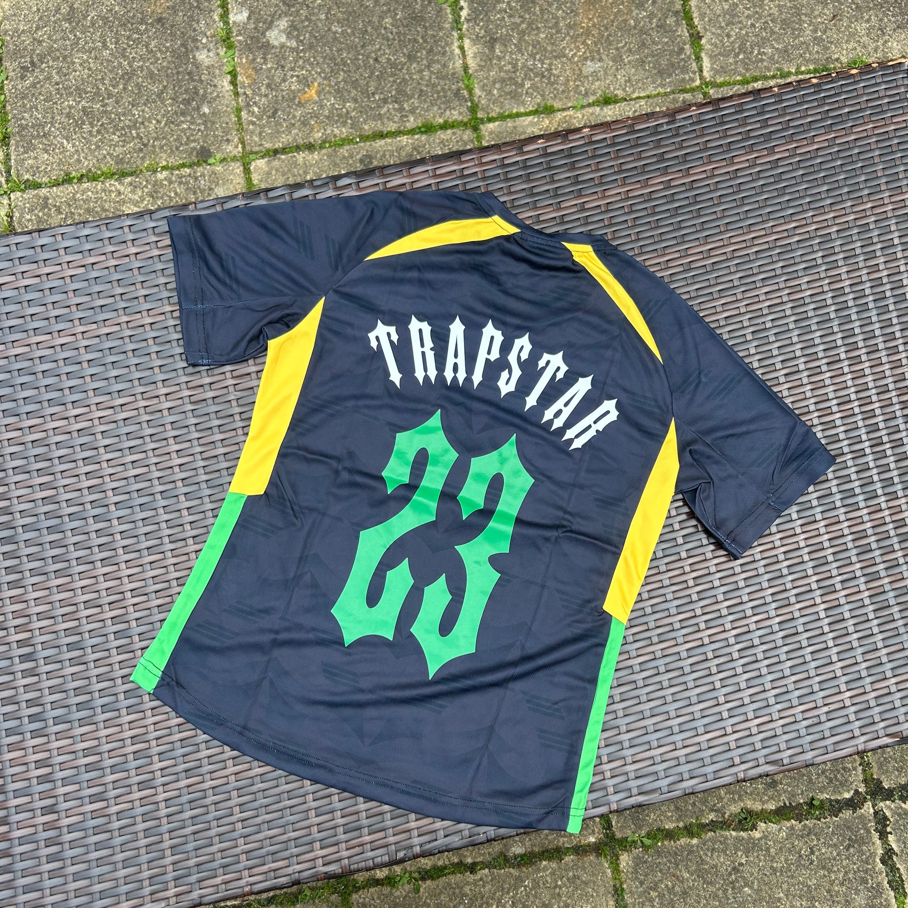Trapstar Black/Green/Yellow Football Jersey