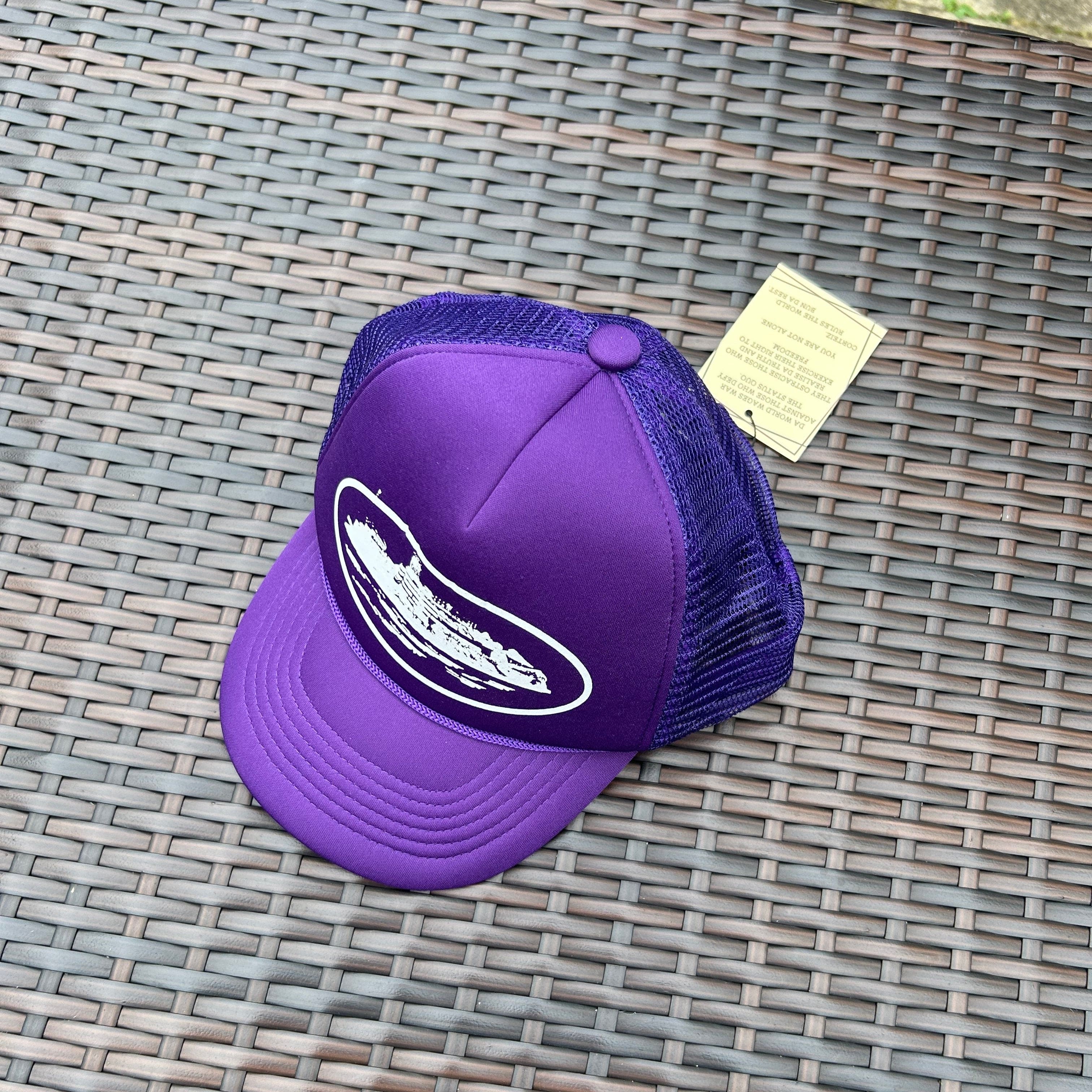 Corteiz Purple/White "Alcatraz" Trucker Hat