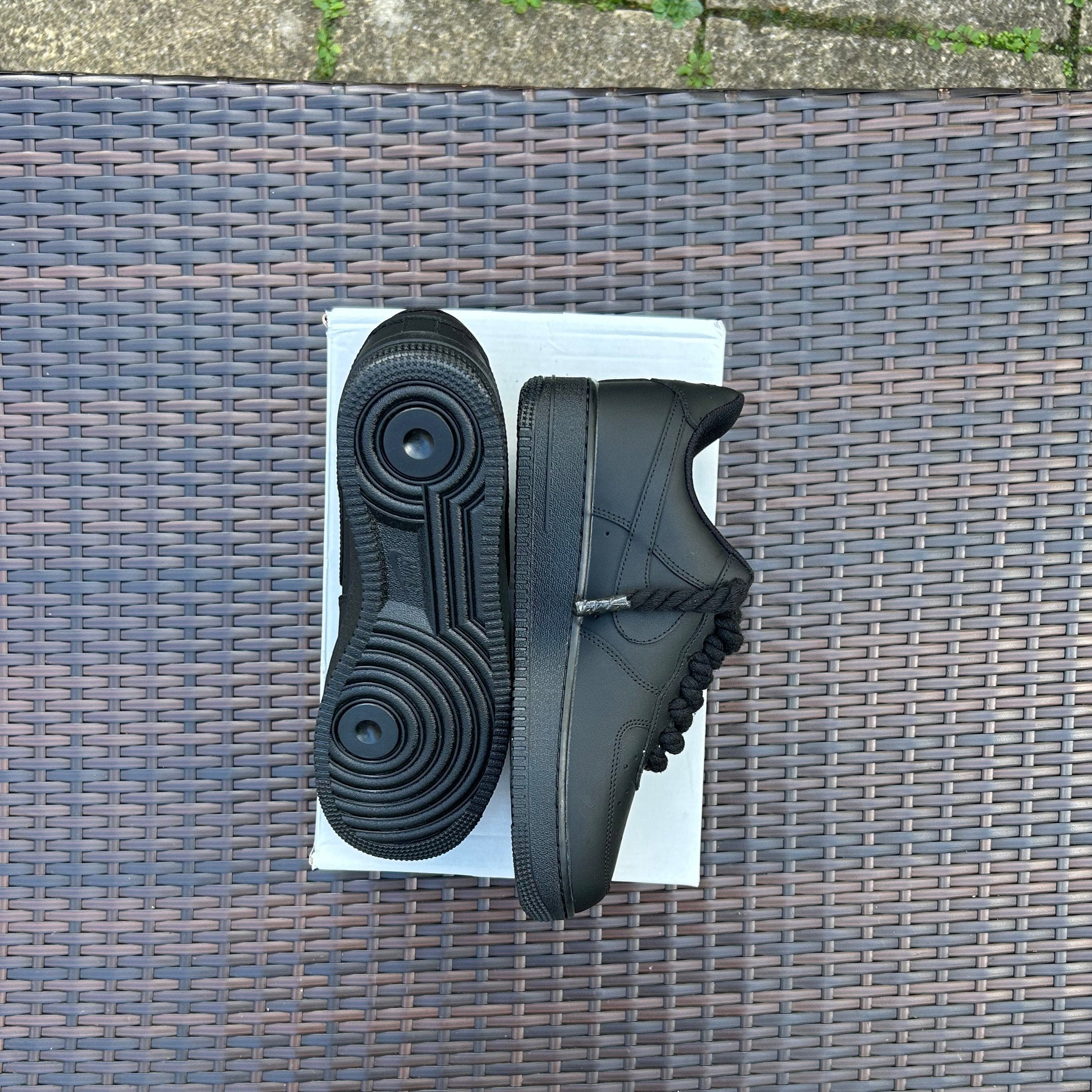 Nike Black "Roped" Air force 1