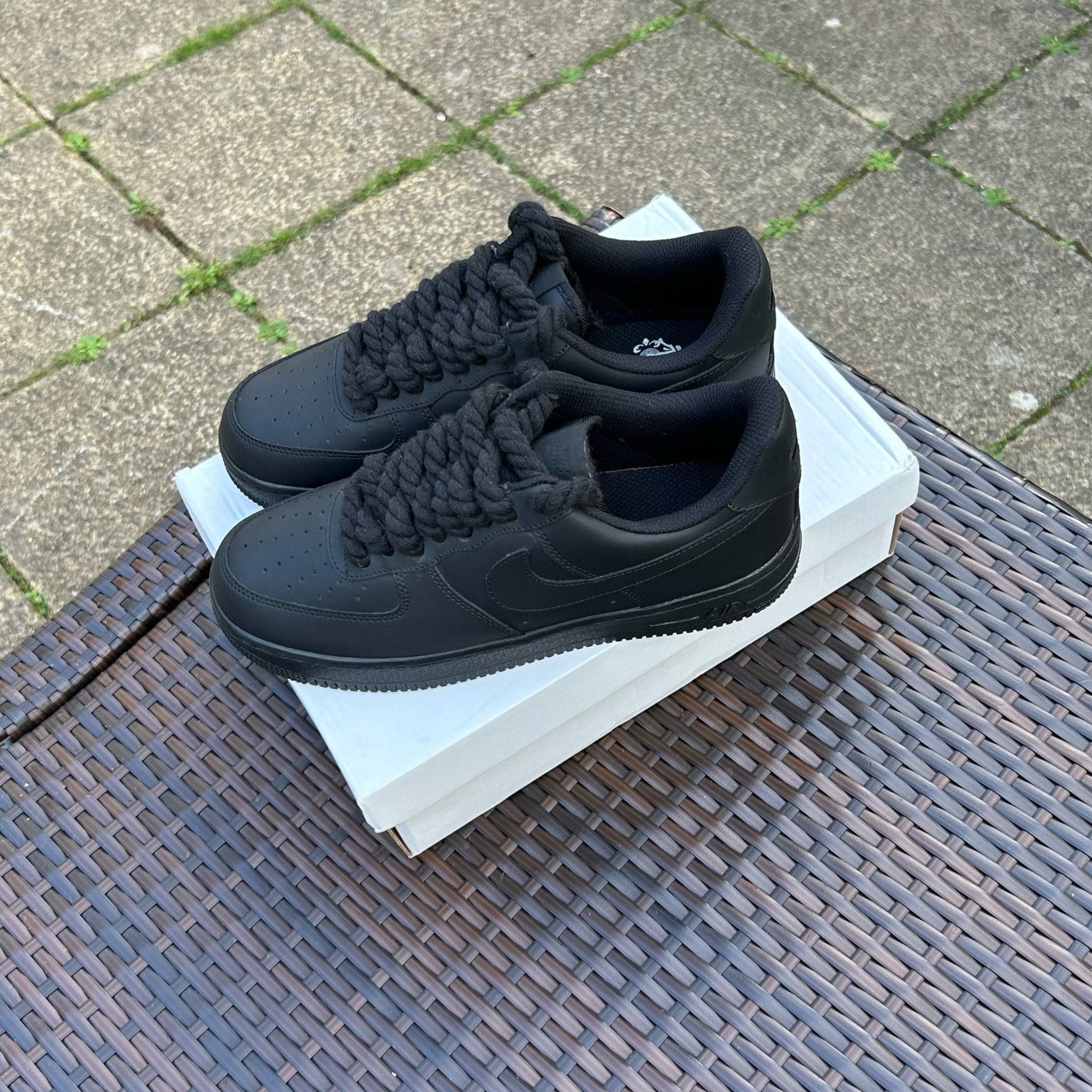 Nike Black "Roped" Air force 1