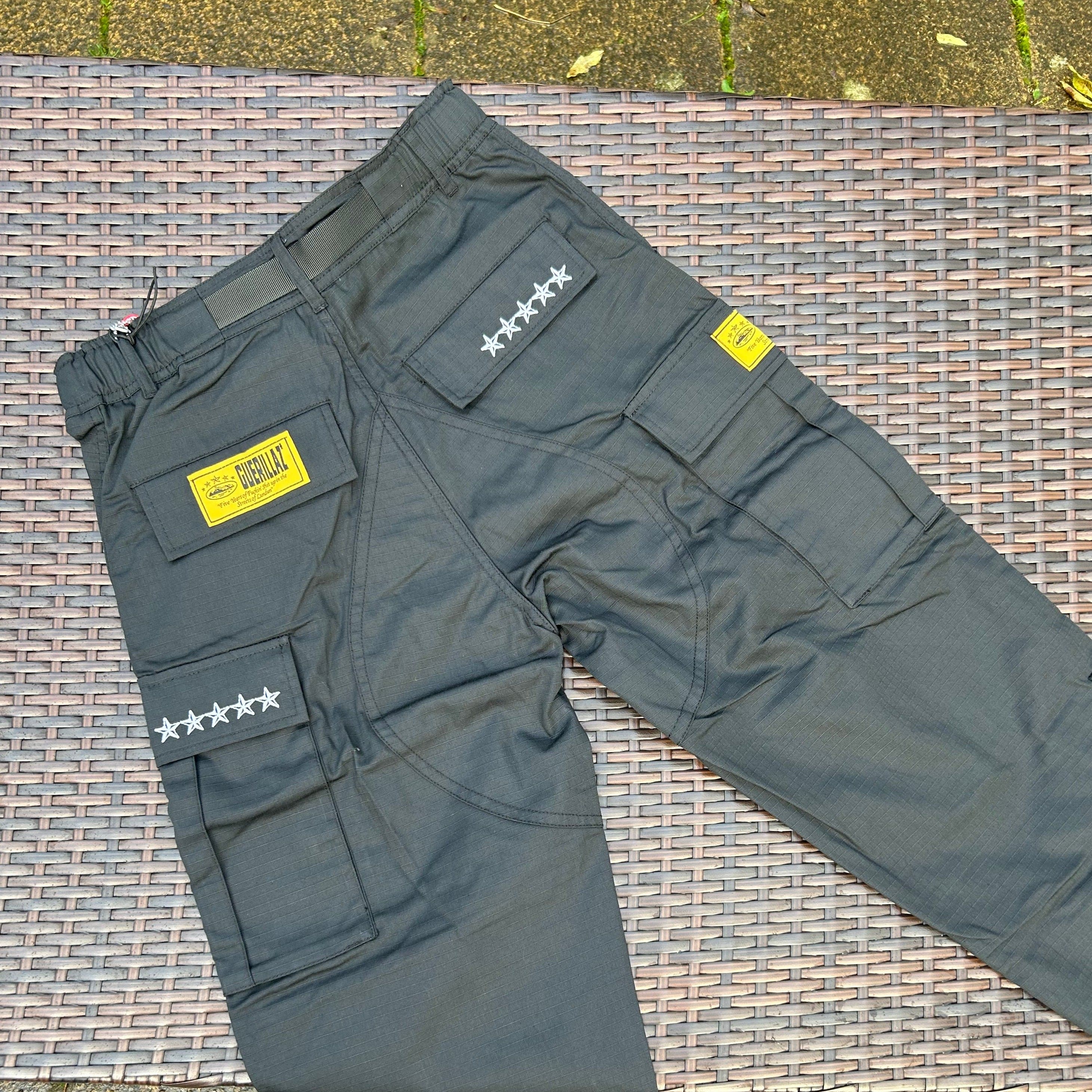 Corteiz Black/White Guerilla Cargos