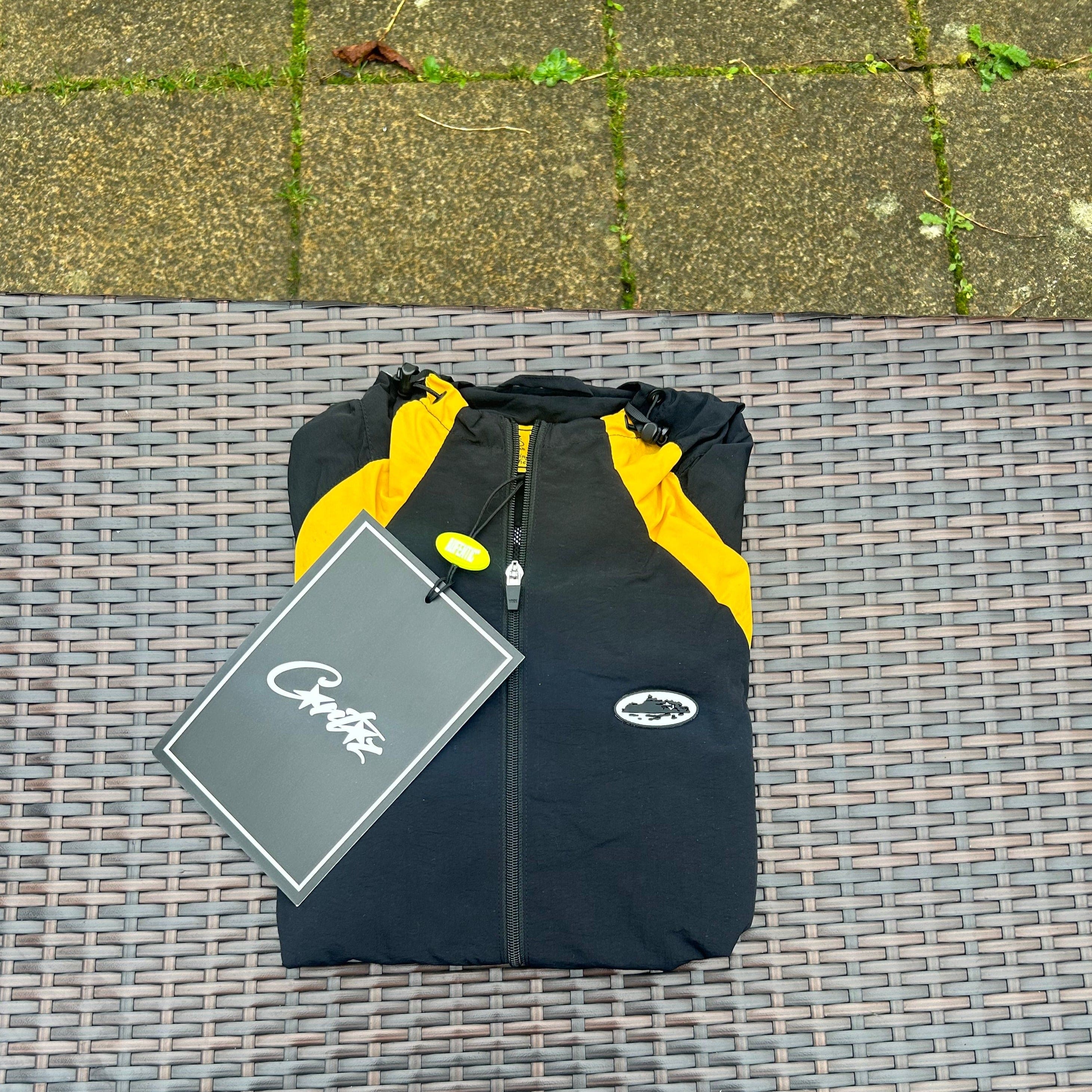 Corteiz Black/Yellow "Alcatraz" Windbreaker