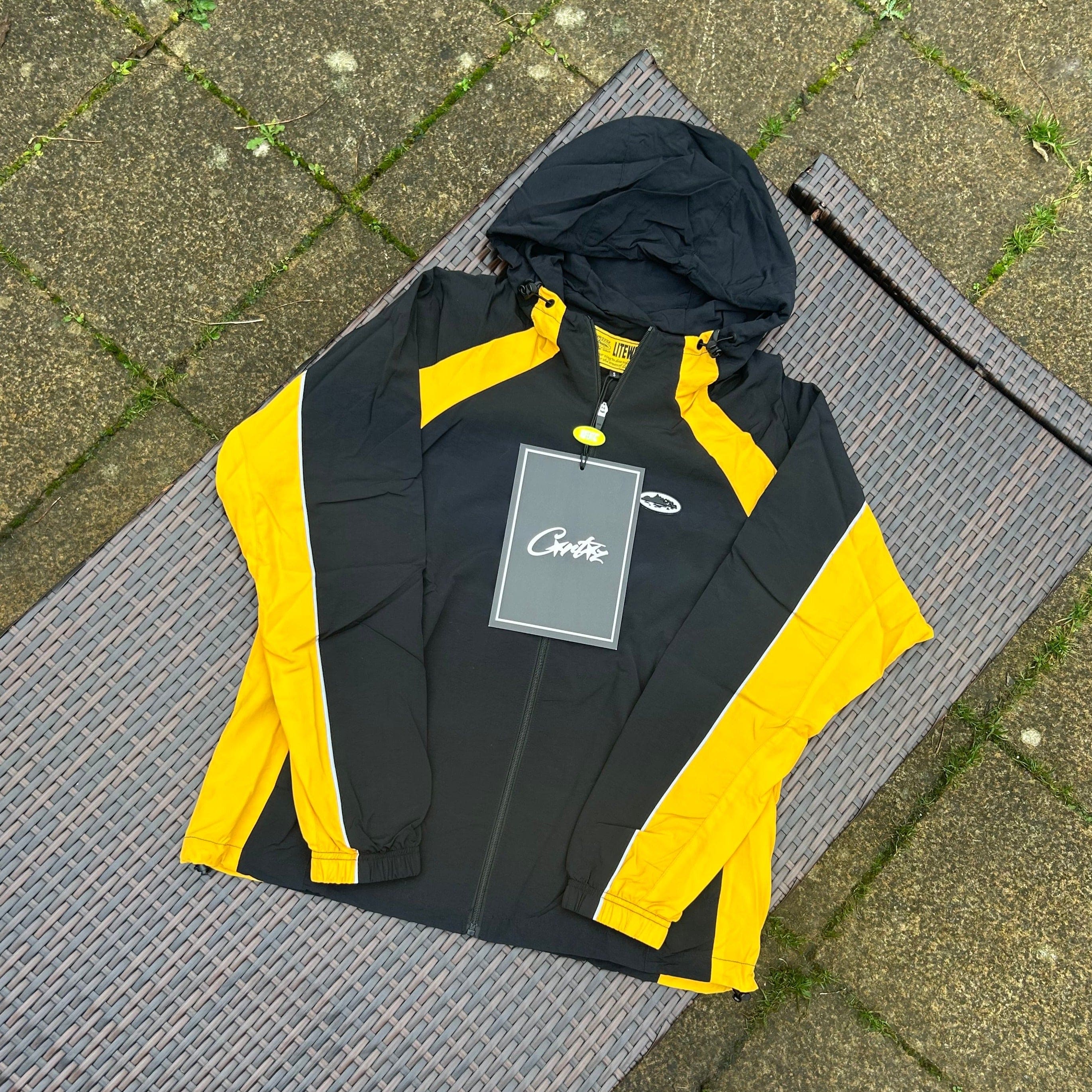 Corteiz Black/Yellow "Alcatraz" Windbreaker