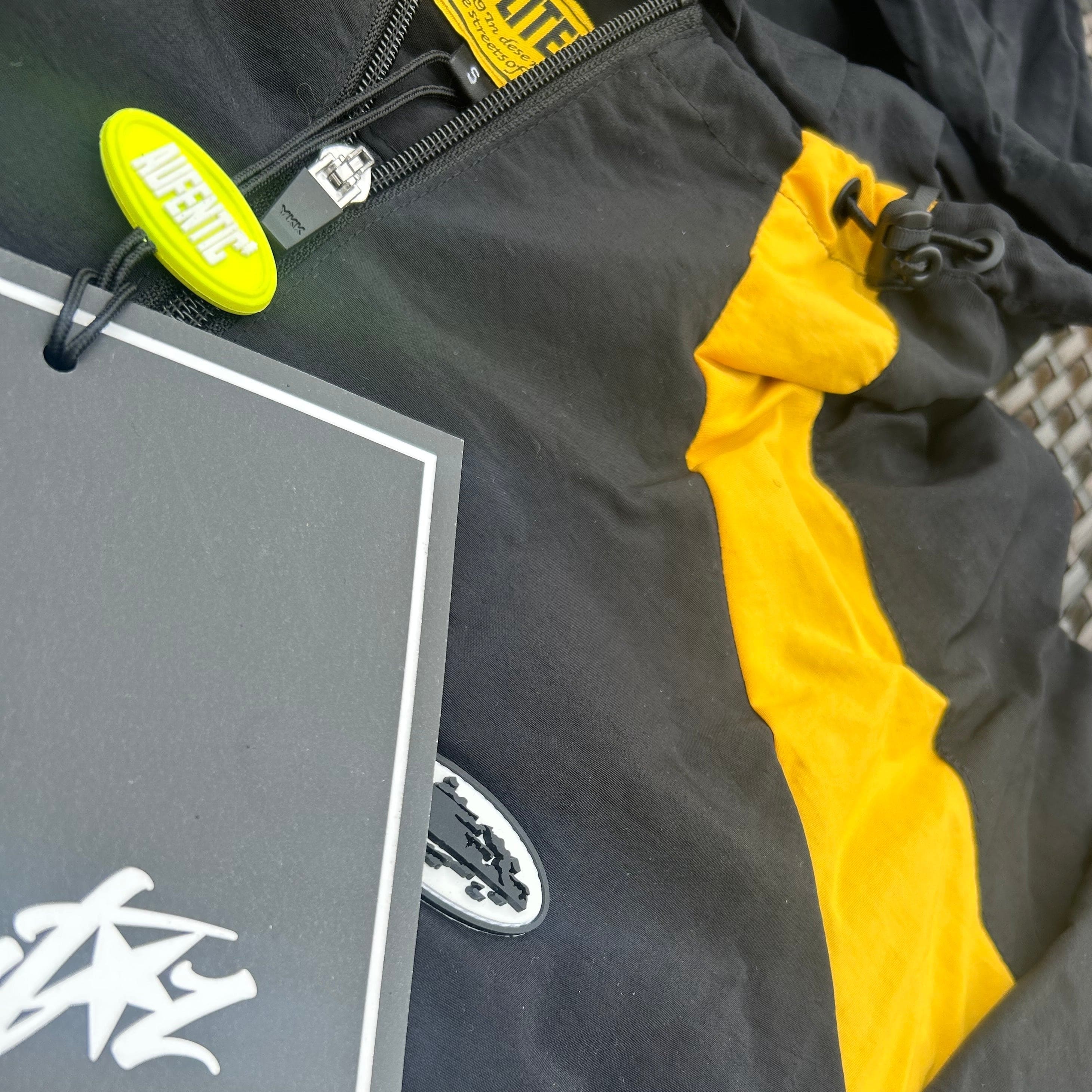 Corteiz Black/Yellow "Alcatraz" Windbreaker