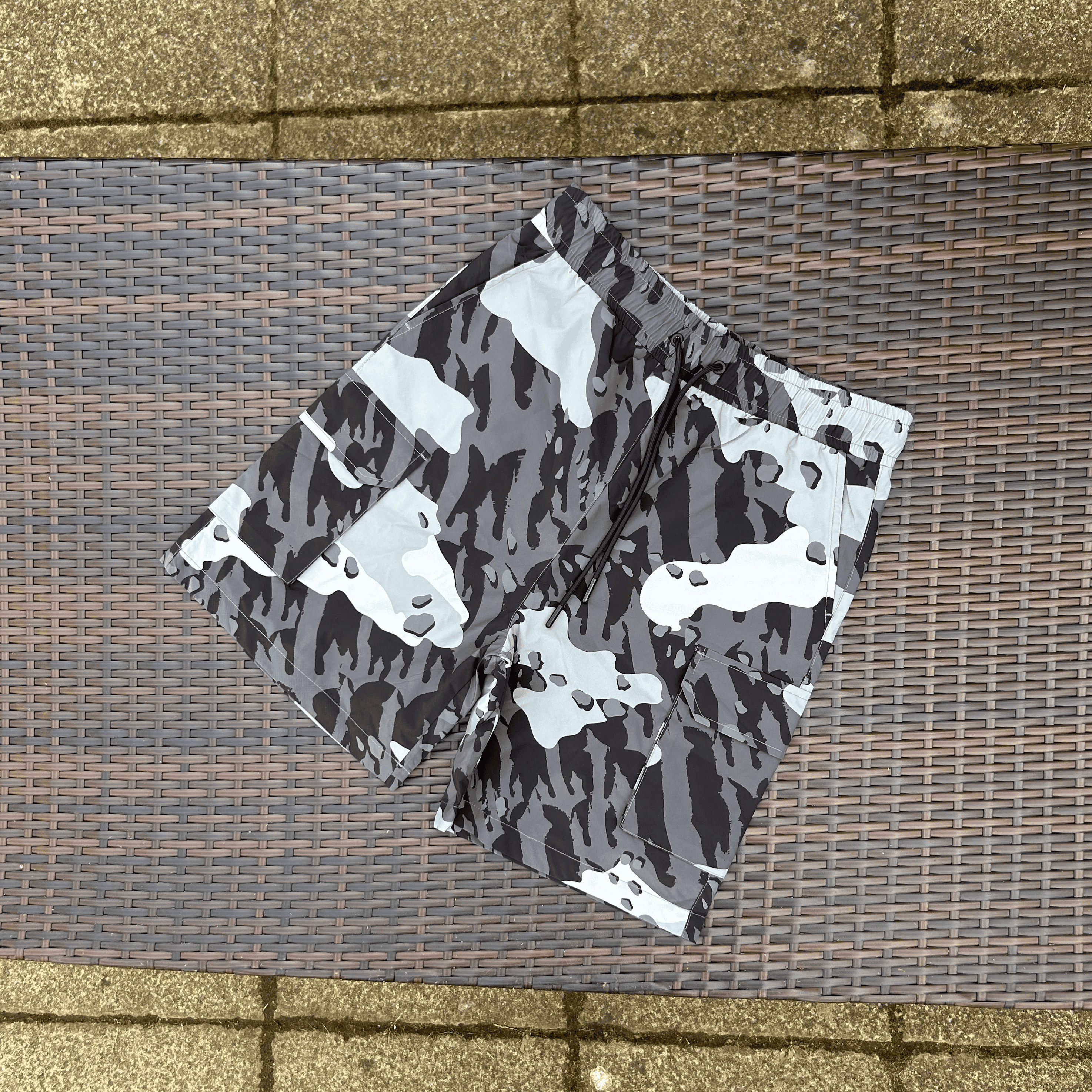 Trapstar Decoded Black/White Camo Shorts