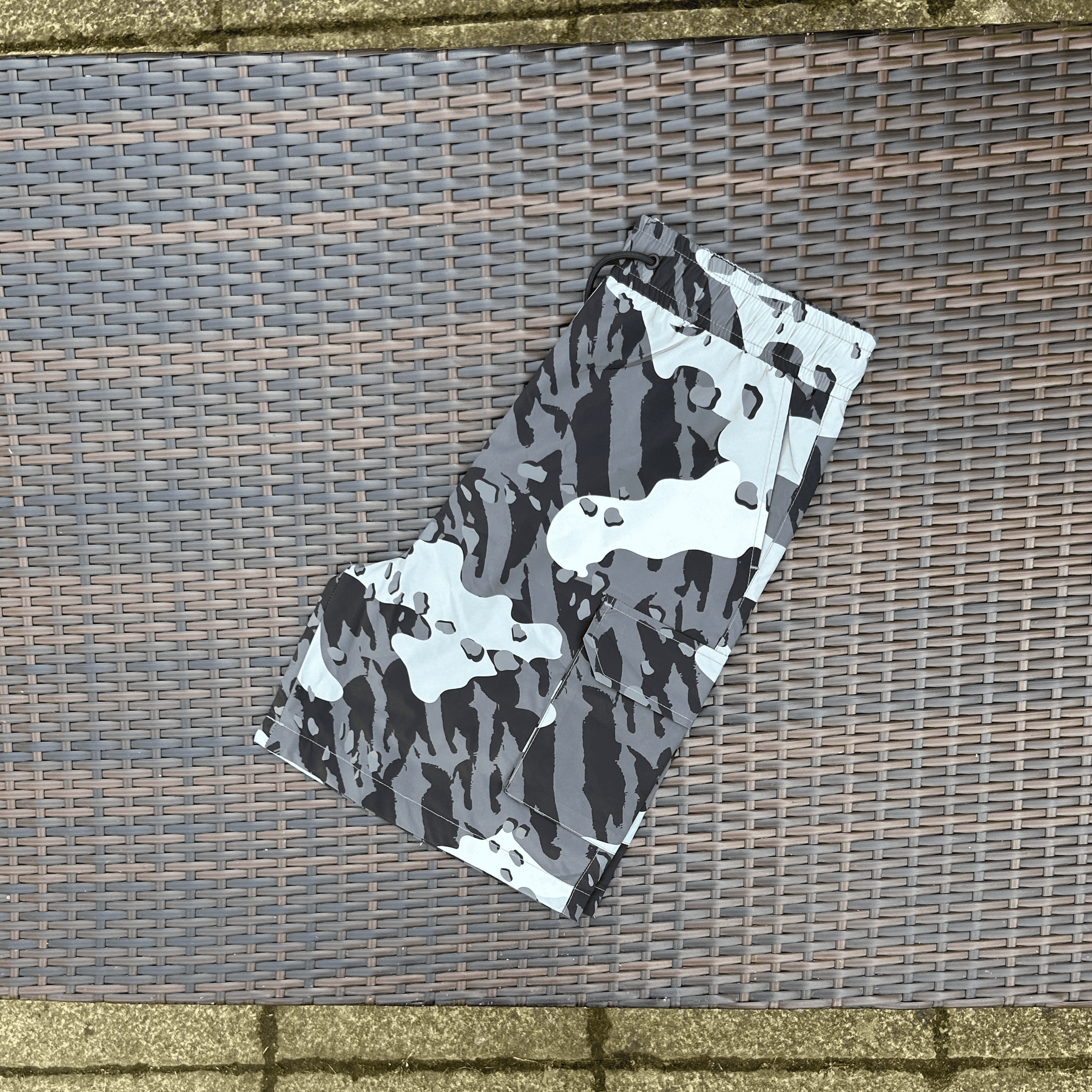 Trapstar Decoded Black/White Camo Shorts