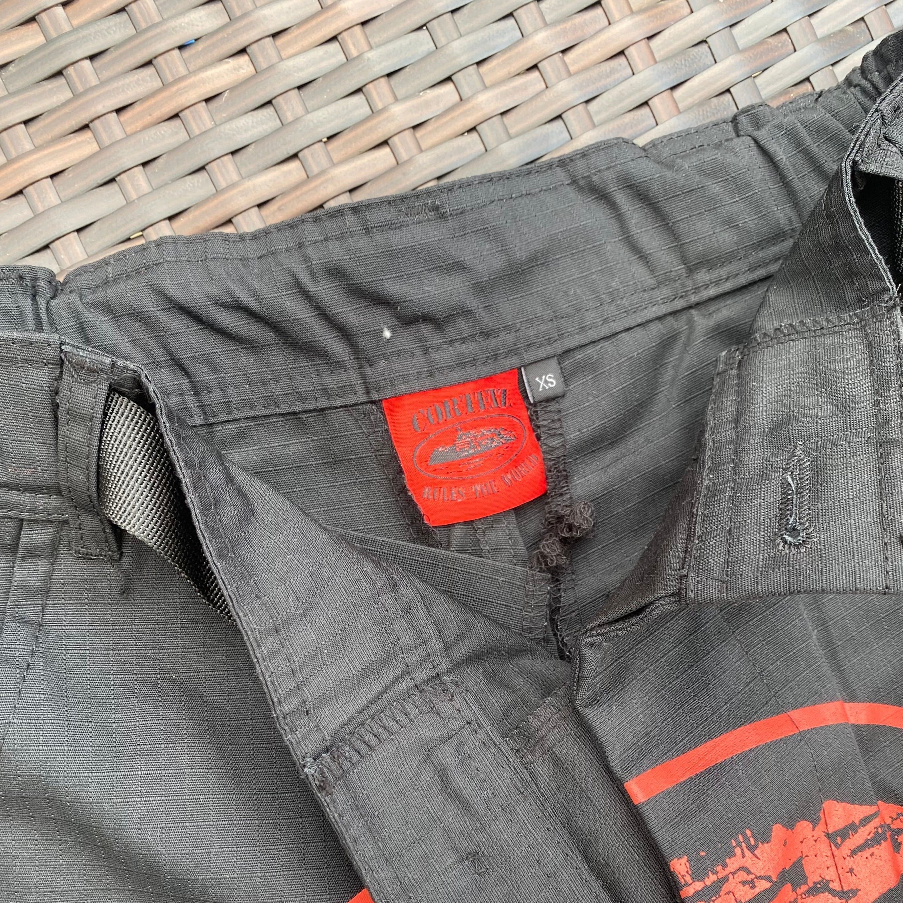 Corteiz Black/Red Guerilla Cargos
