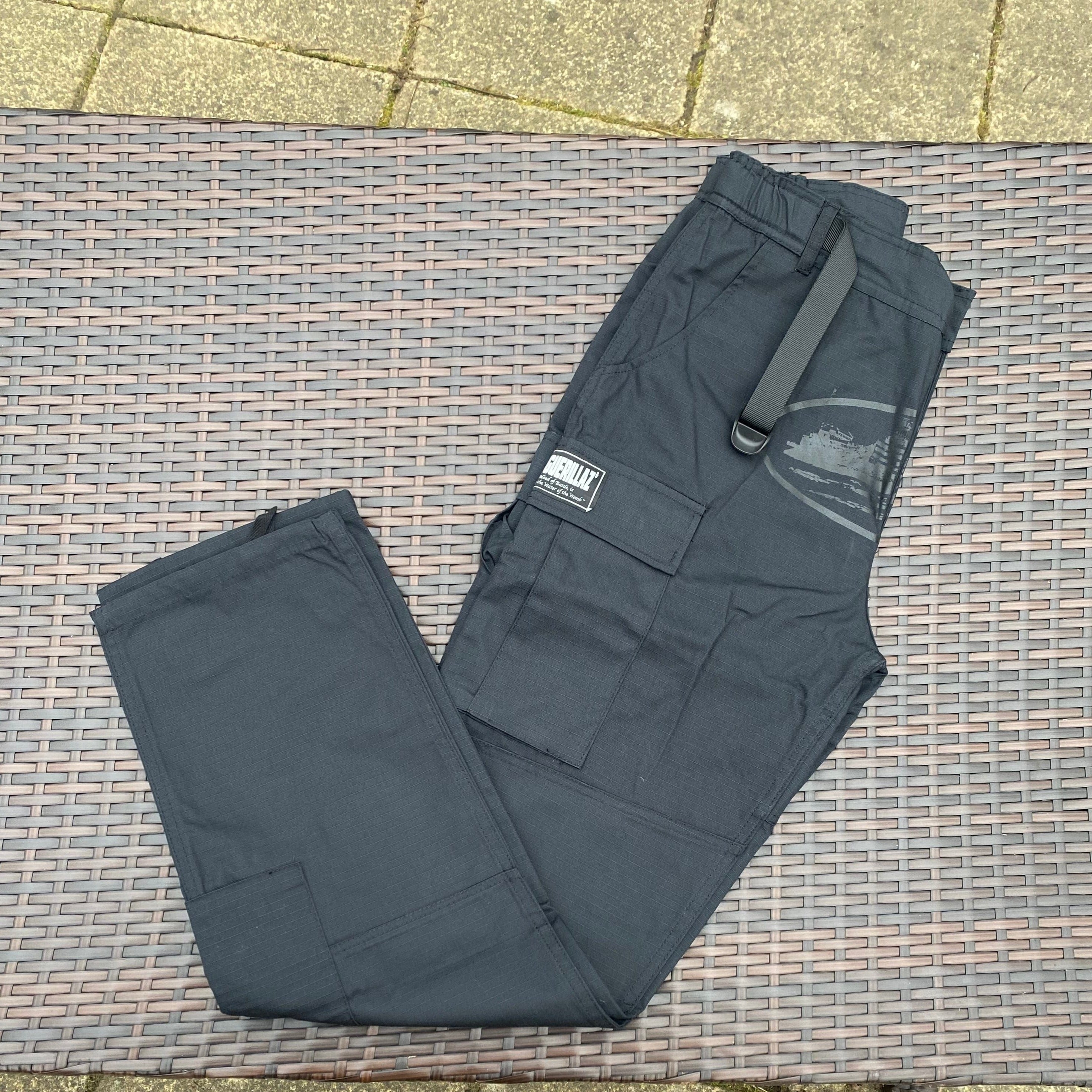 Corteiz Triple Black Guerilla Cargos