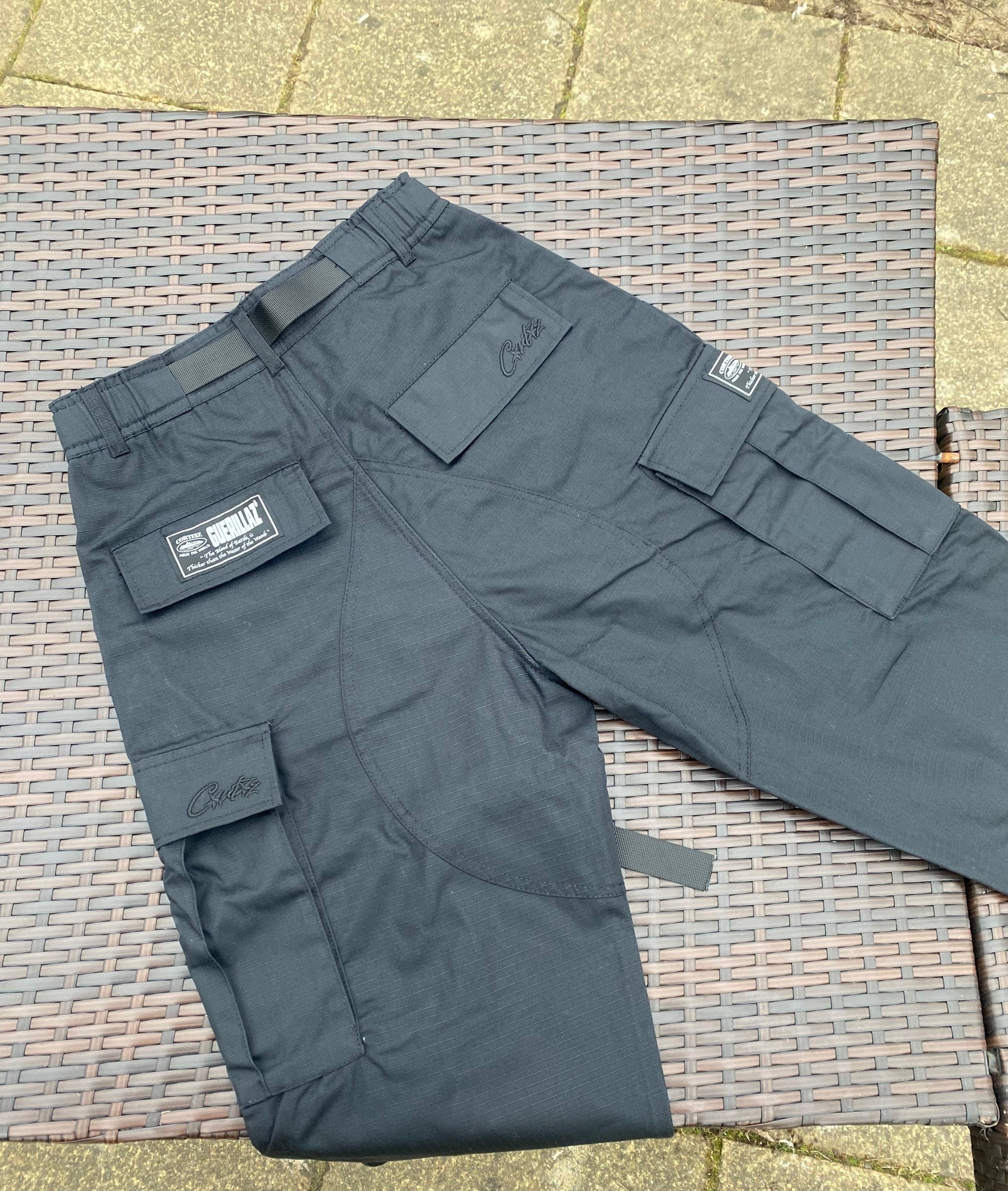 Corteiz Triple Black Guerilla Cargos