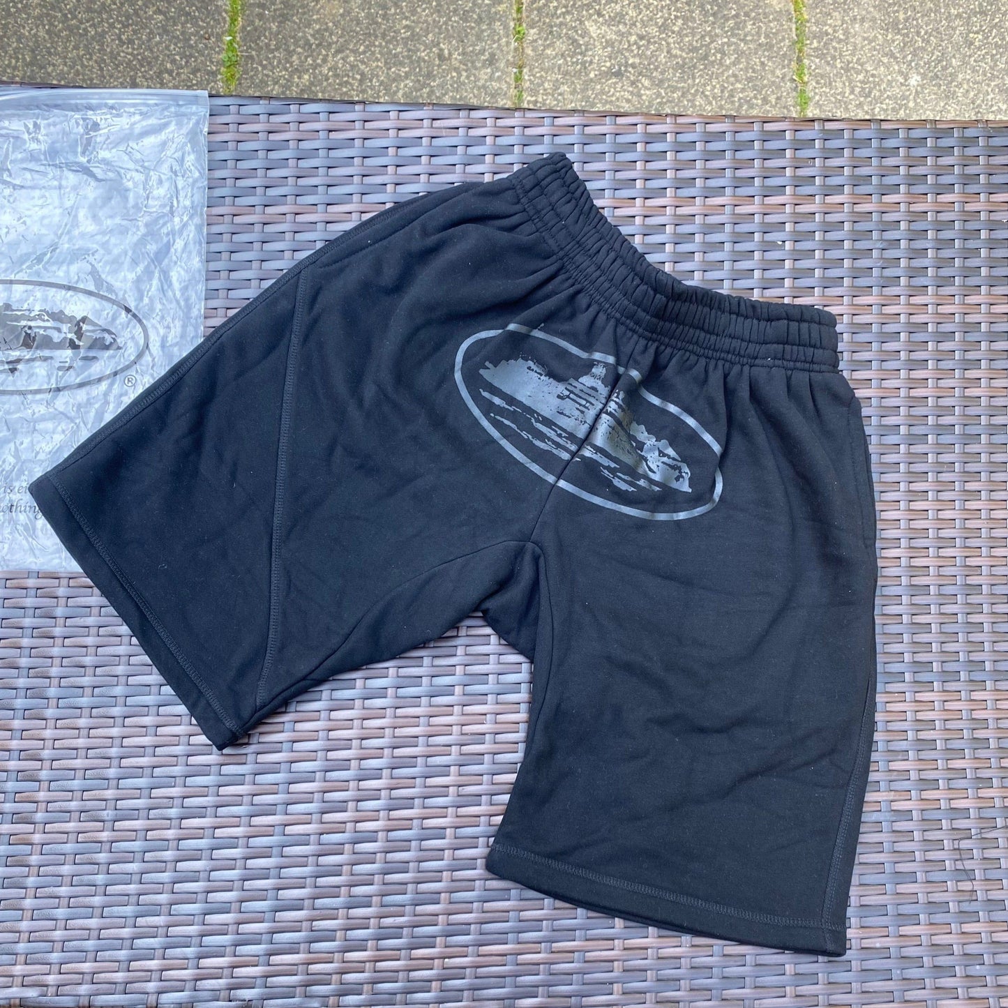 Corteiz Triple Black "Alcatraz" Shorts