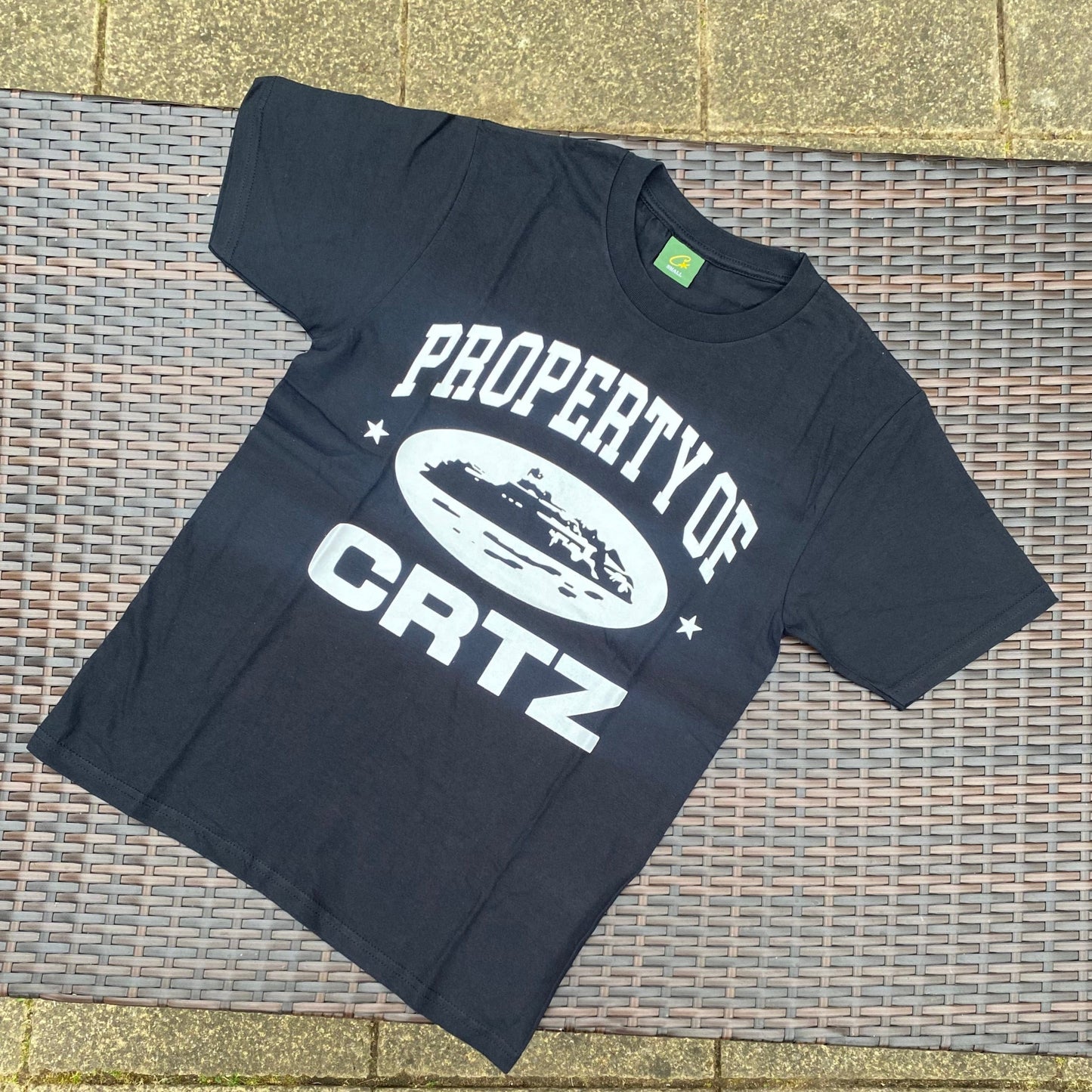 Corteiz Black "Property Of Crtz" T Shirt