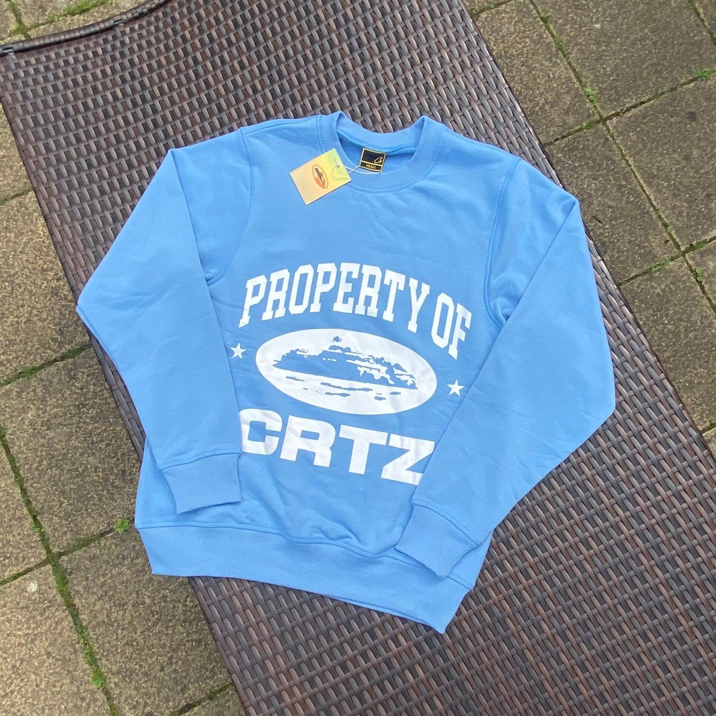 Corteiz Blue "Property Of Crtz" Shorts Set