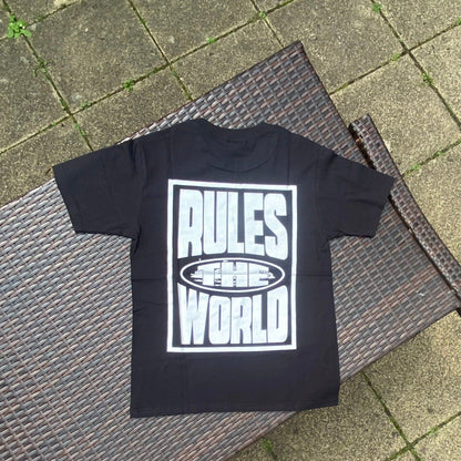 Corteiz Black "Rules The World" T Shirt