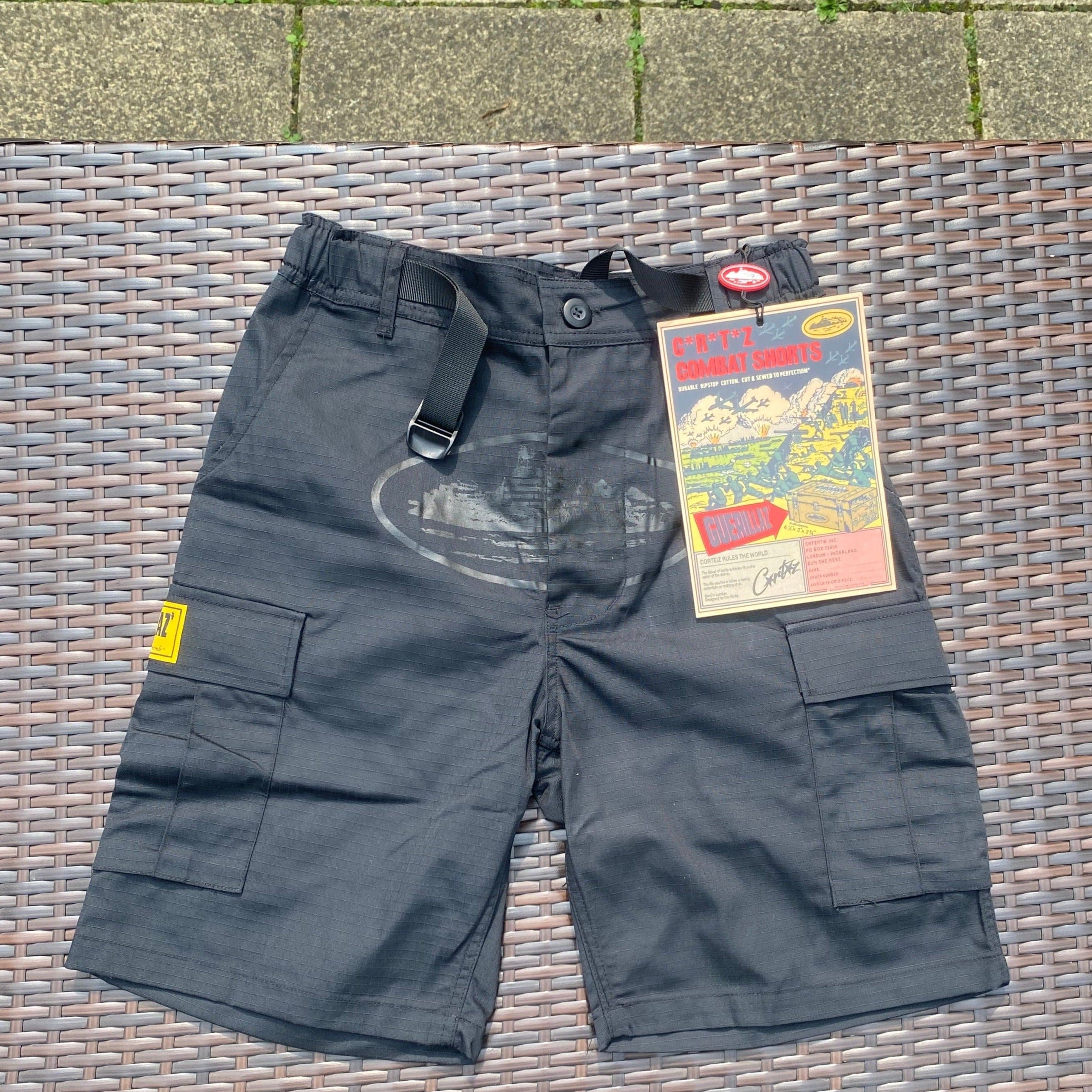 Corteiz Blackout "Guerilla Cargo" Shorts