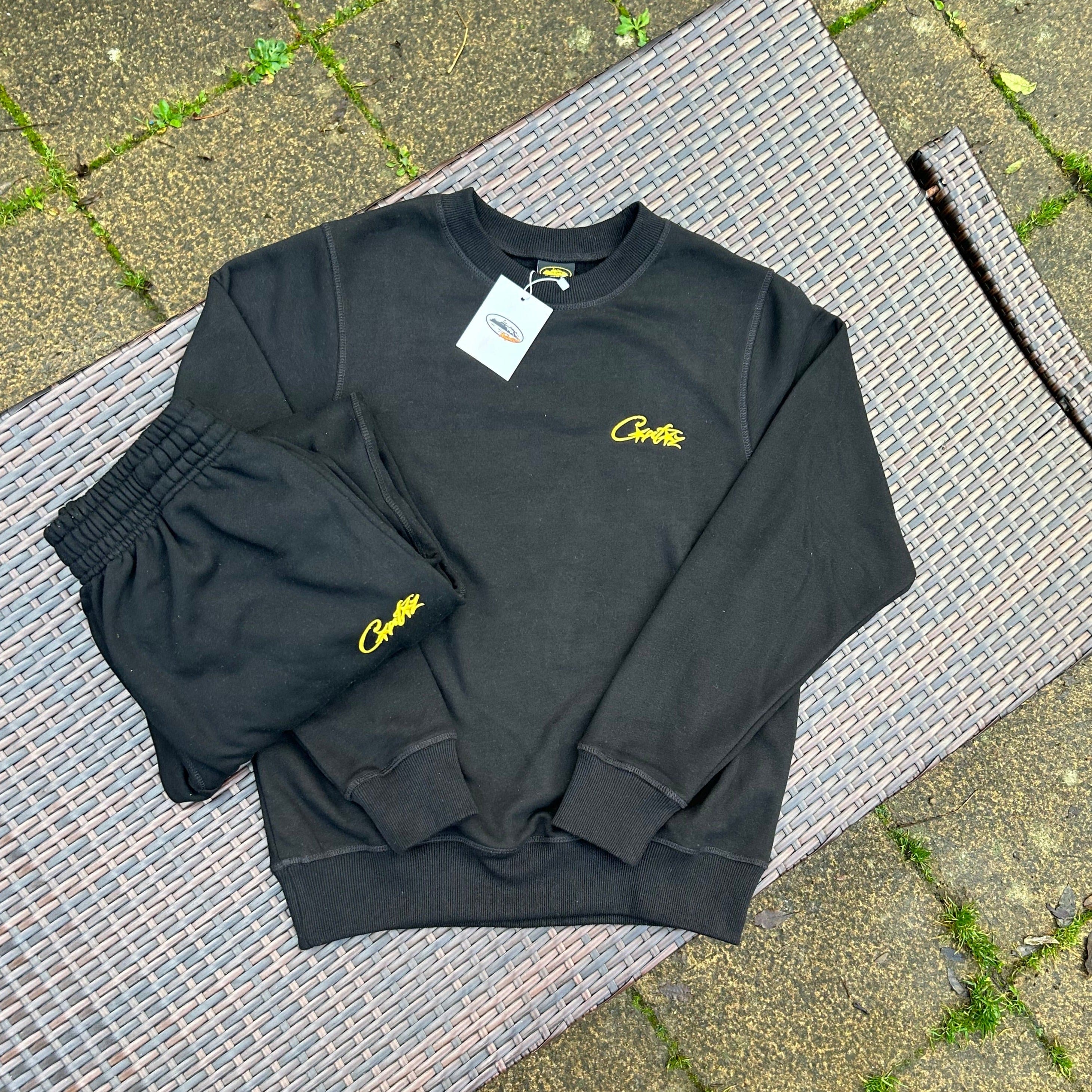 Corteiz Black/Yellow HMP Tracksuit