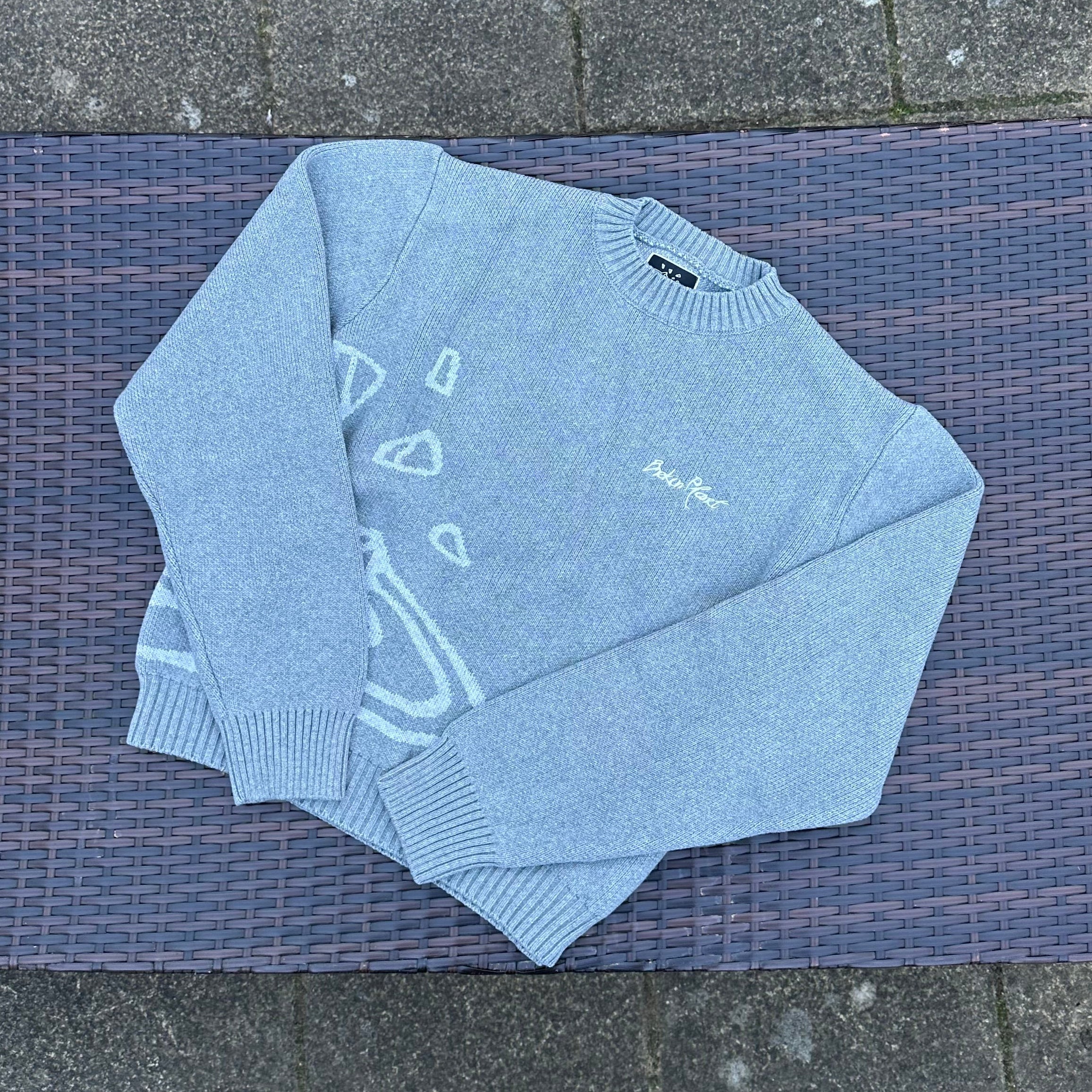 Broken Planet Grey Knit Sweatshirt