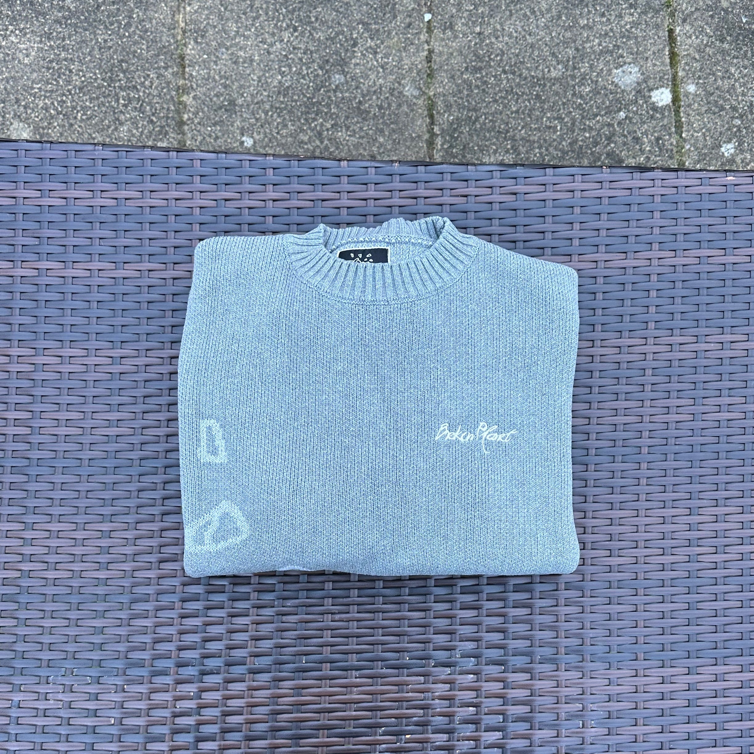 Broken Planet Grey Knit Sweatshirt