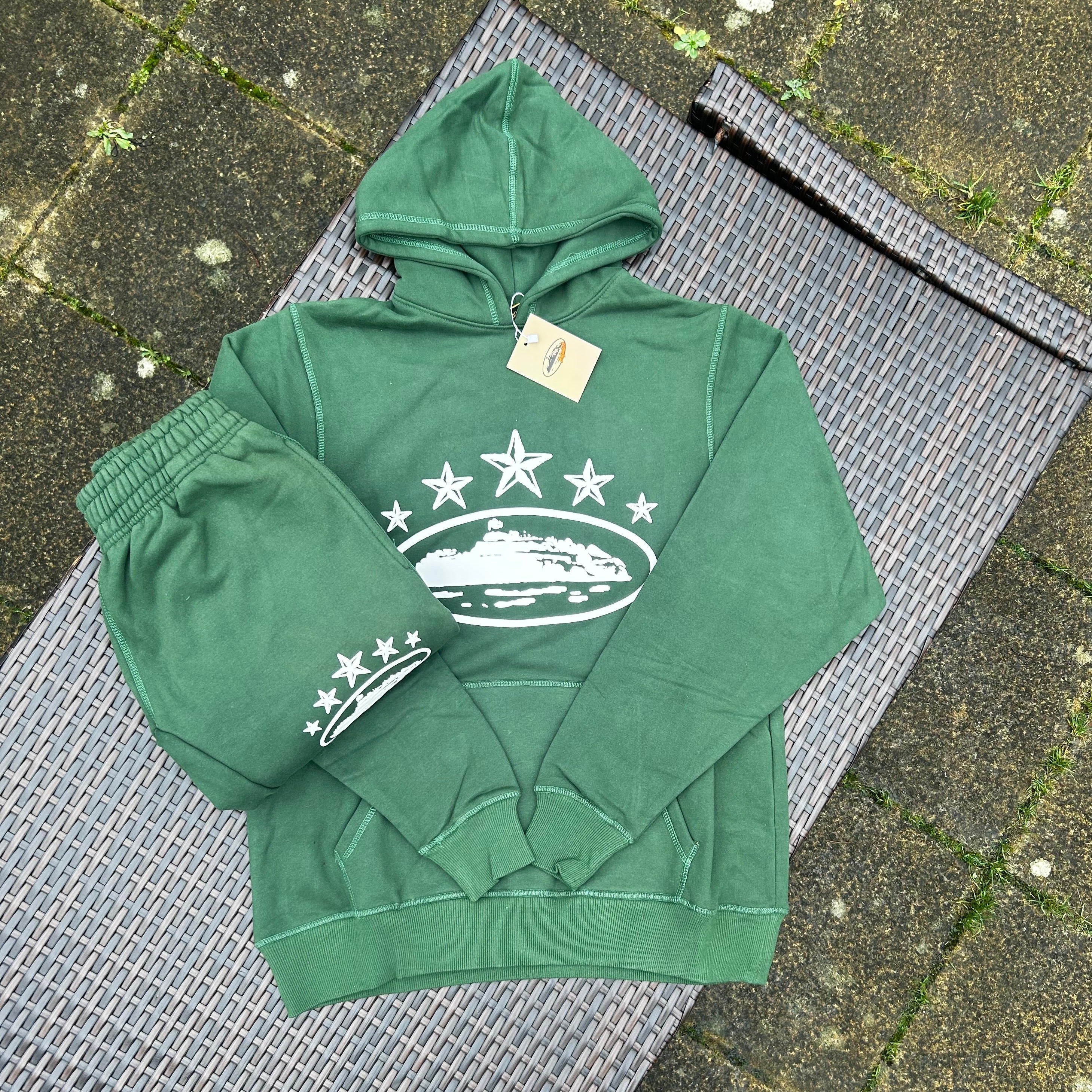 Corteiz Dark Green/White 5 Starz Tracksuit