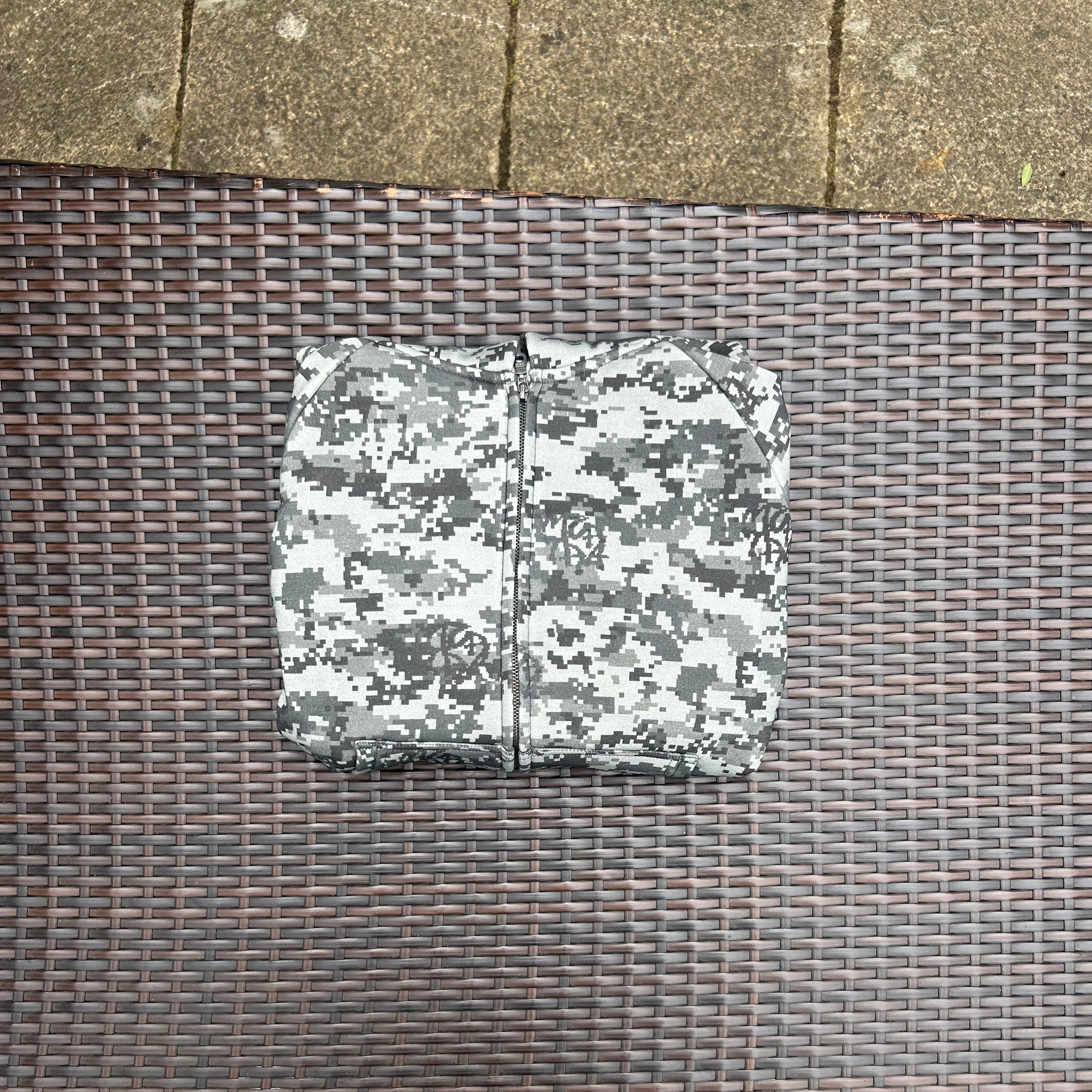 Mertra Grey Camo Glitch Hoodie