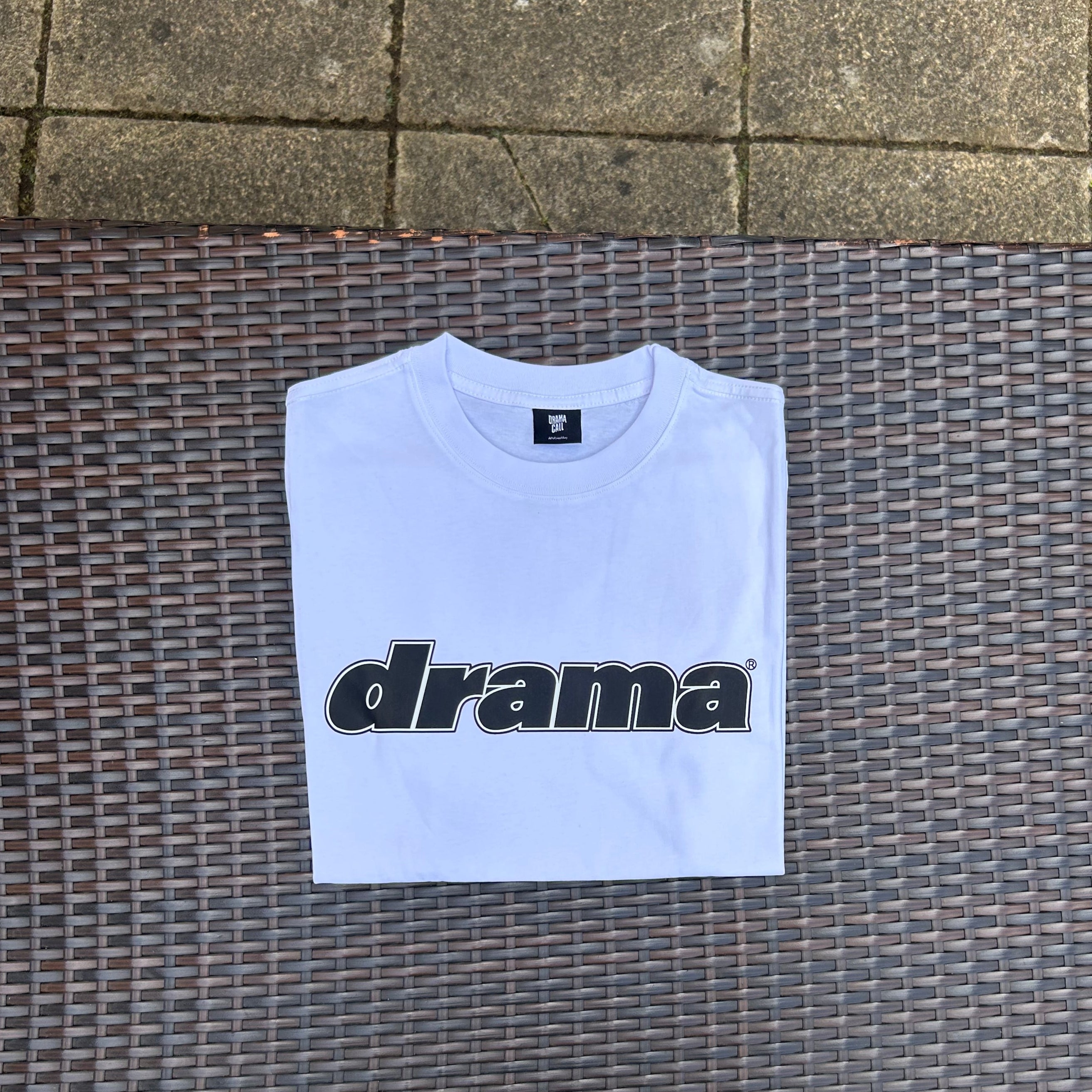 Drama Call White/Black Foam Logo T Shirt