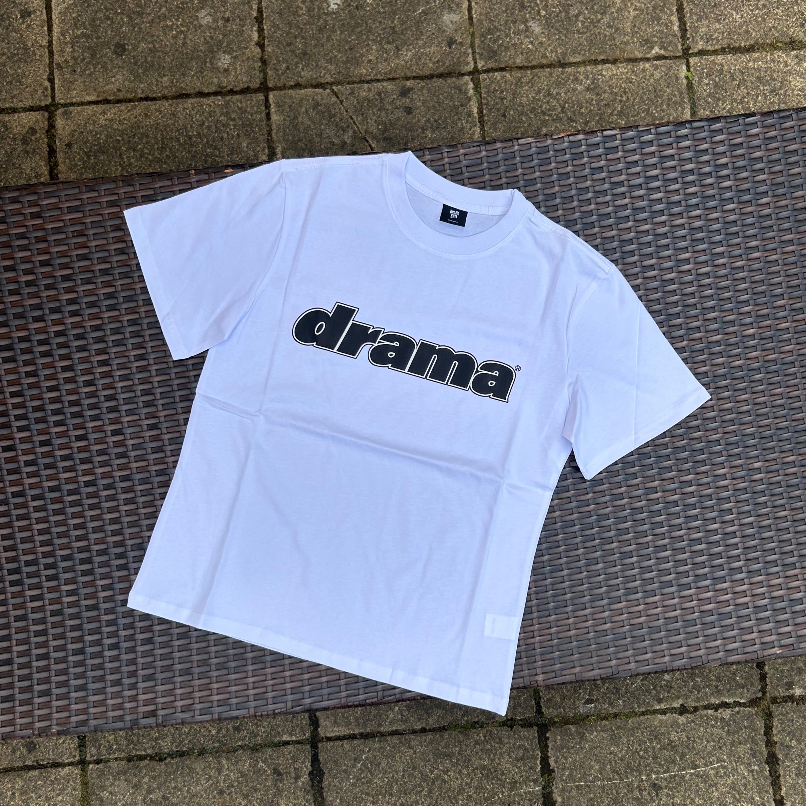 Drama Call White/Black Foam Logo T Shirt