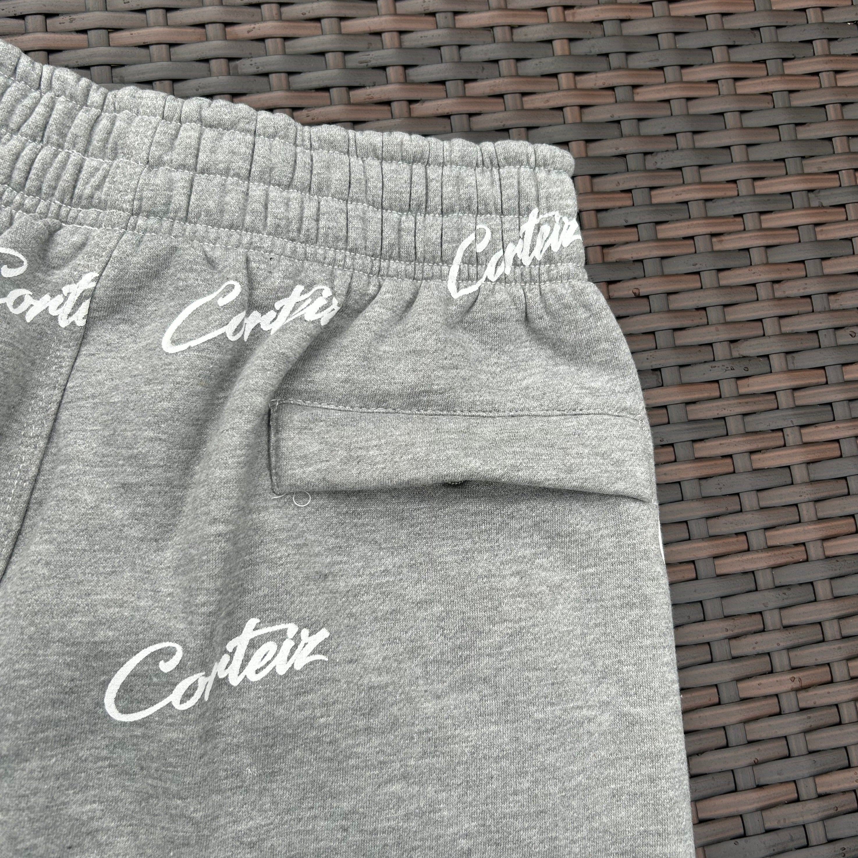 Corteiz Grey/White "Print" Joggers