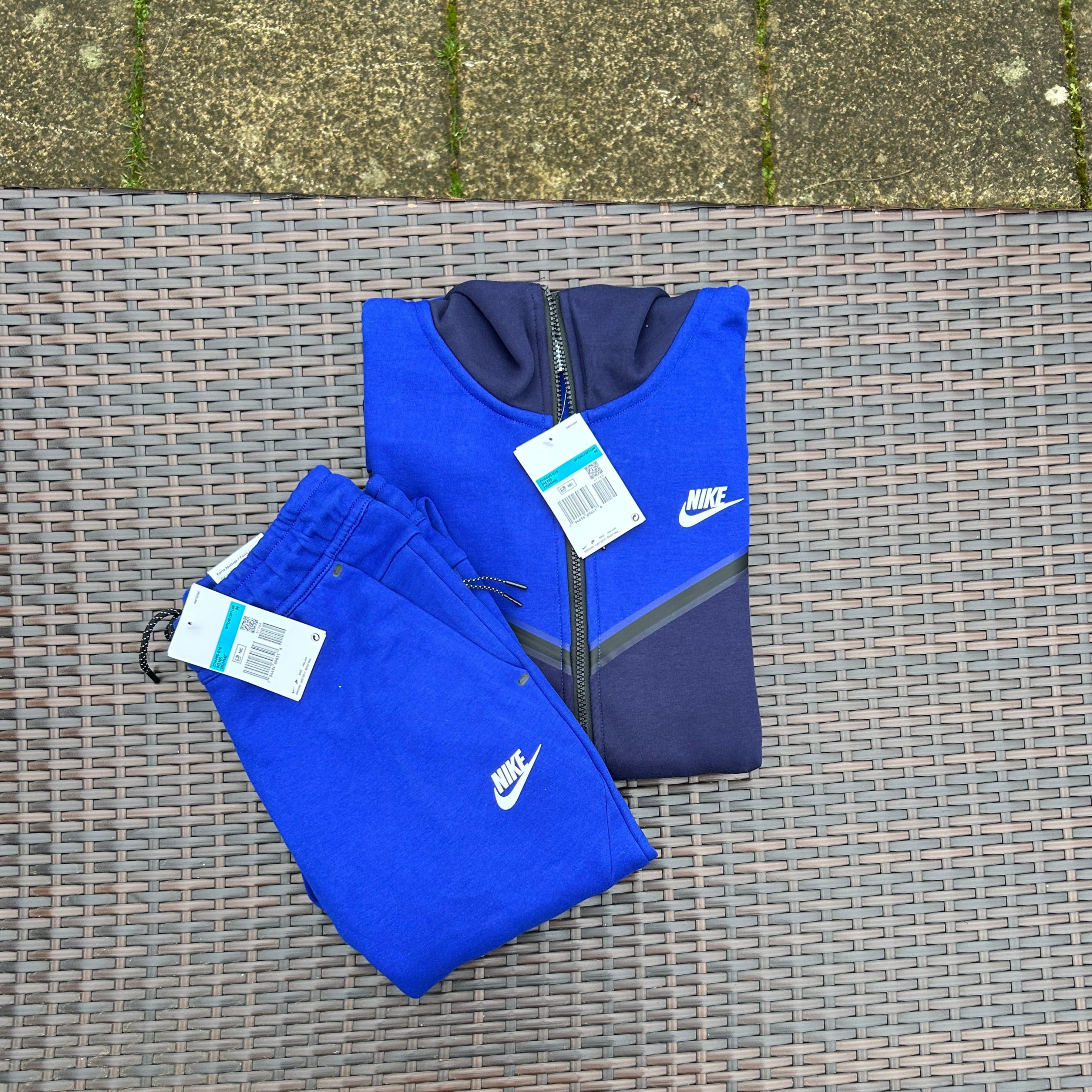 Blue tech clearance fleece tracksuit