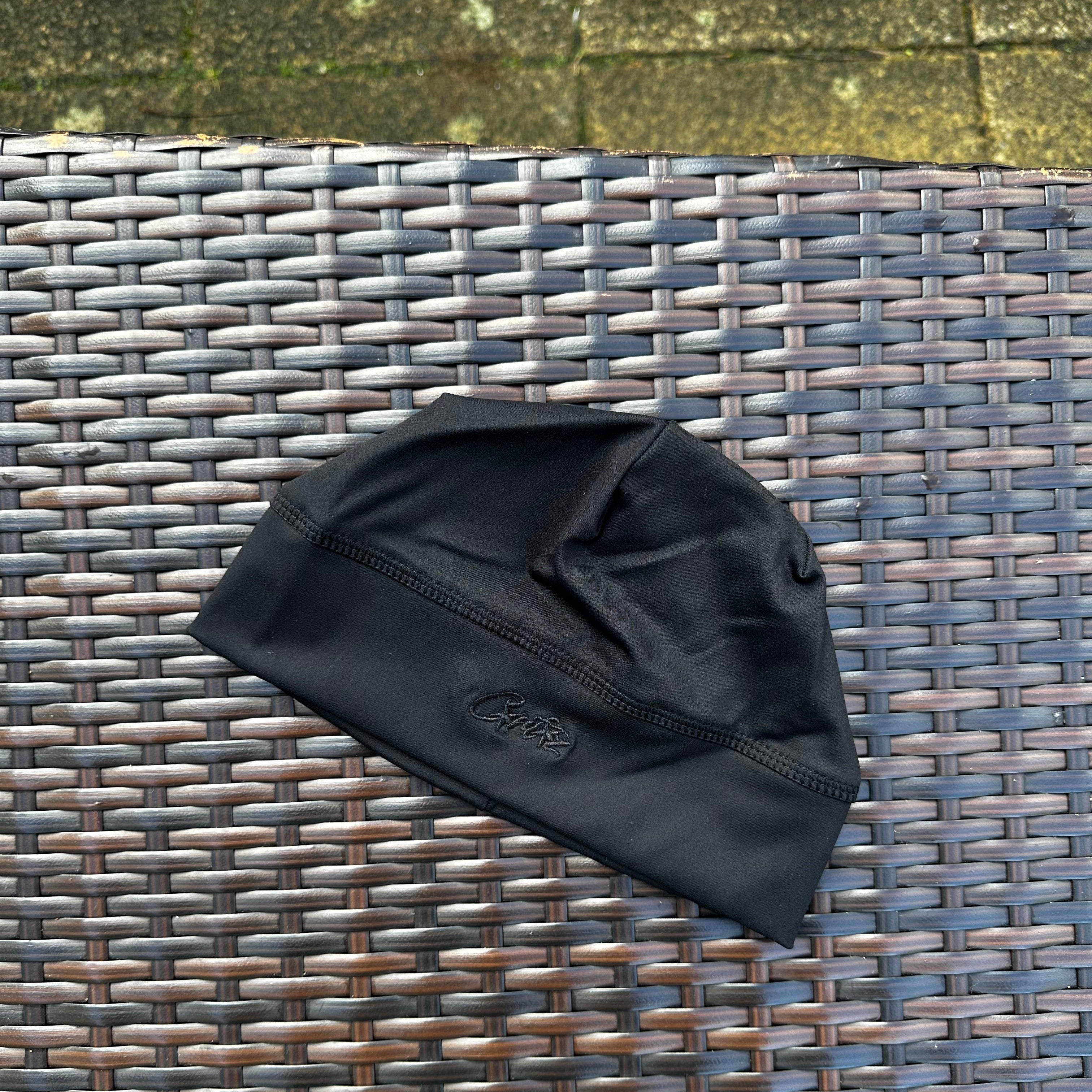 Corteiz Black RTW Liteworky Skull Cap