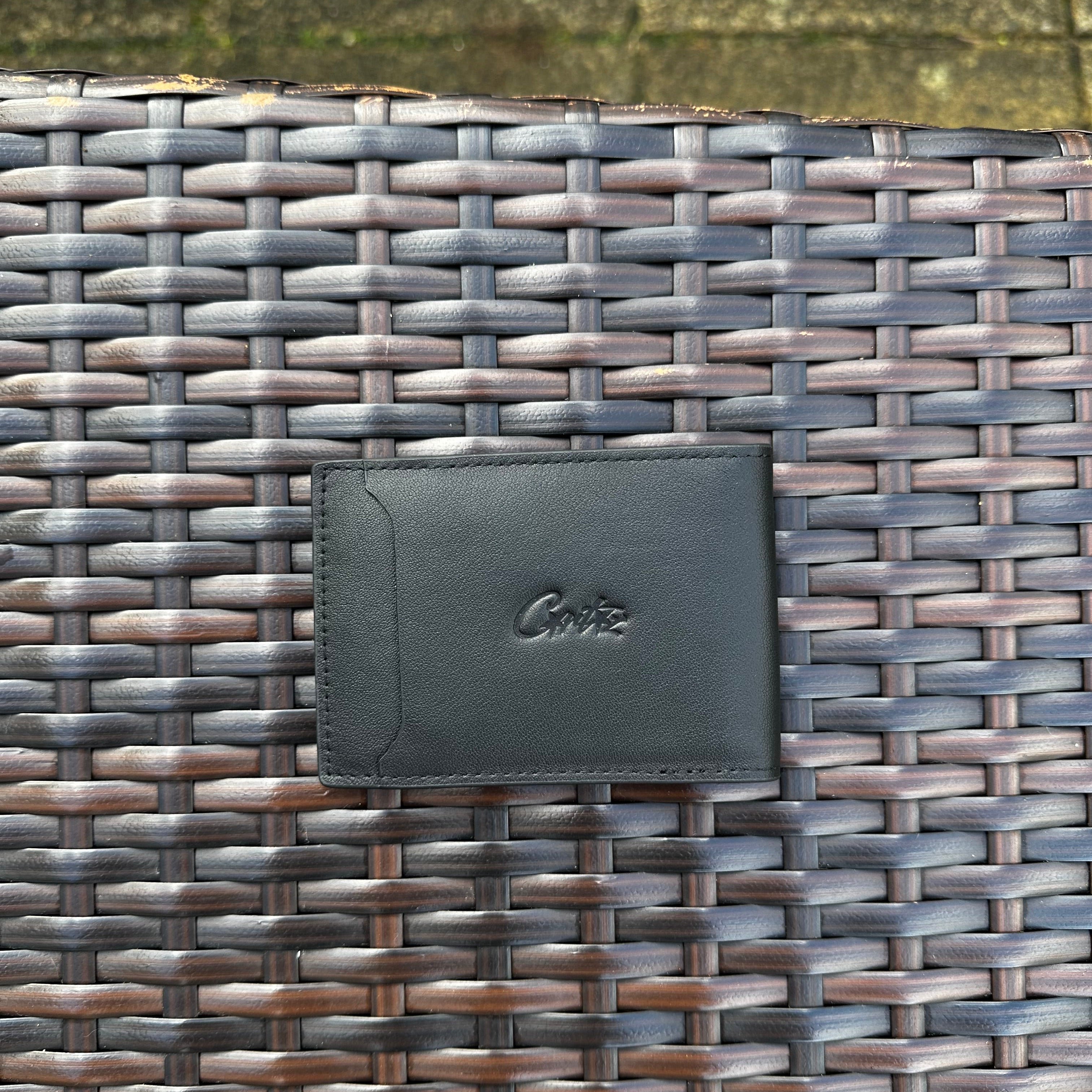 Corteiz Black Leather Card Holder