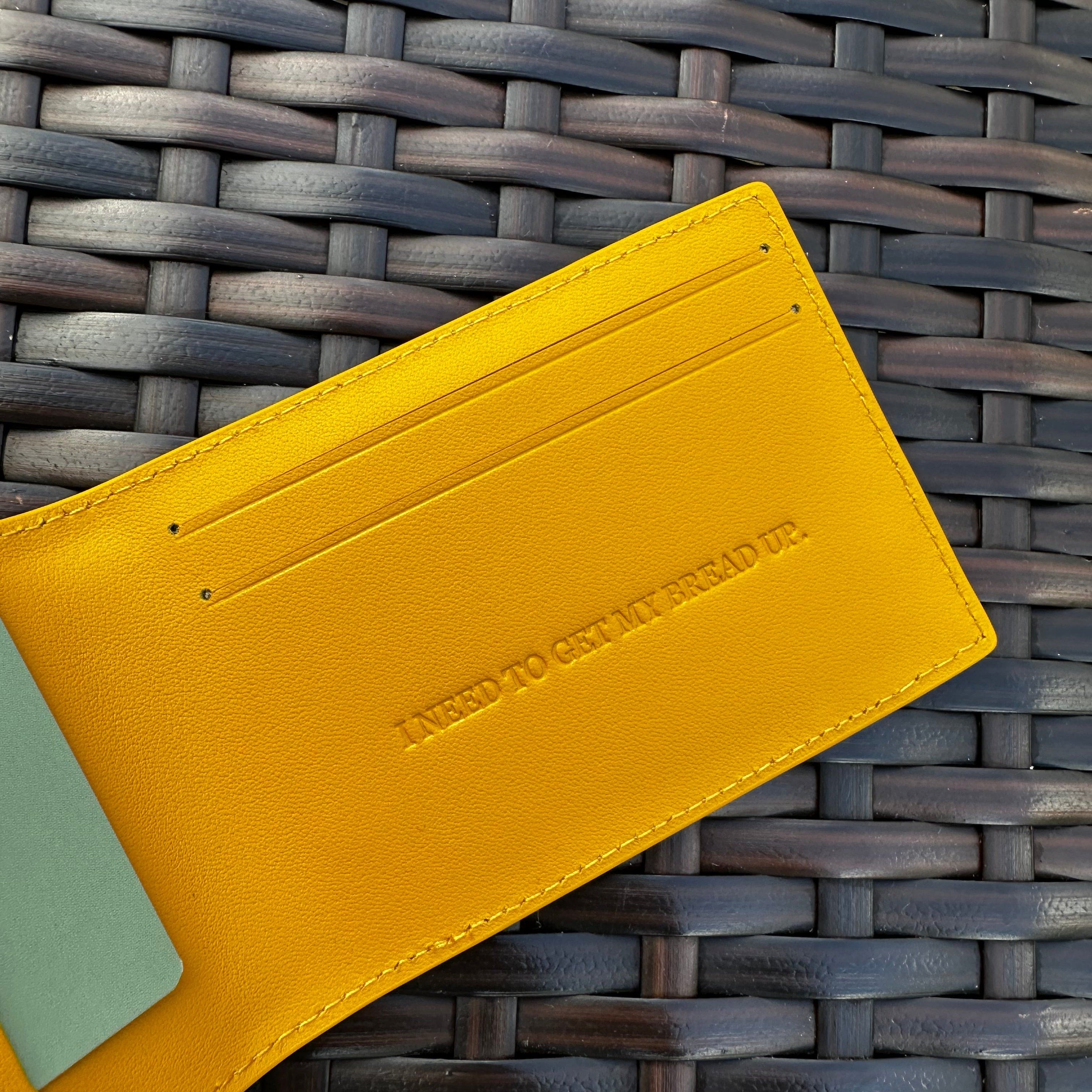 Corteiz Yellow Leather Card Holder