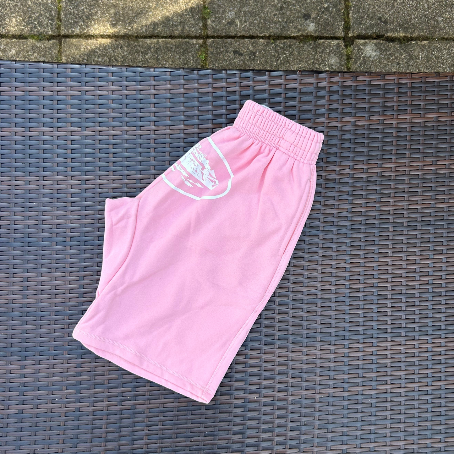 Corteiz Pink/White Alcatraz  Shorts