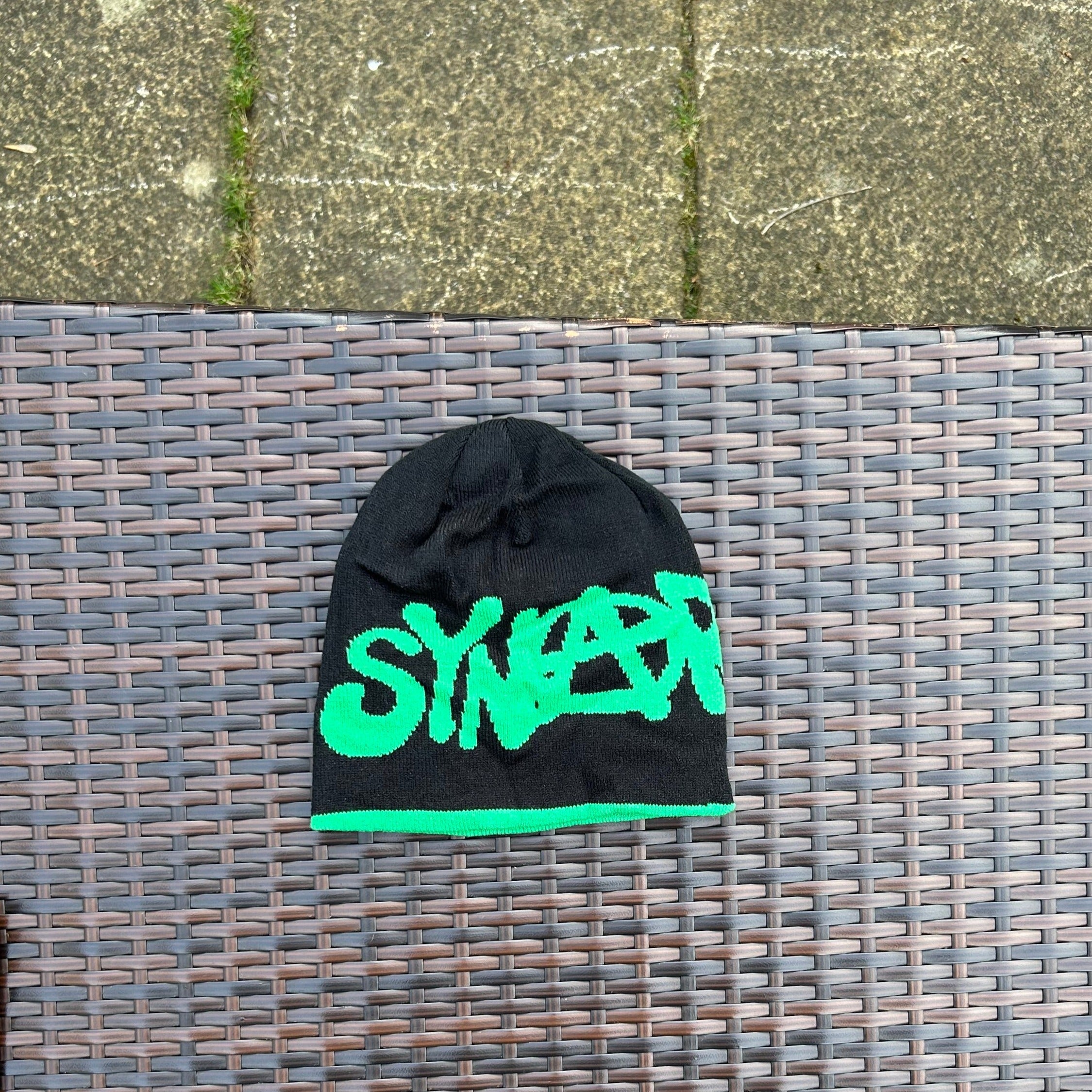 Syna World Black/Green “Synarchy” Reversible Beanie