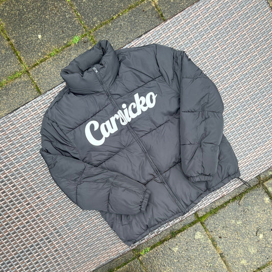 Carsicko Black Logo Puffer Jacket