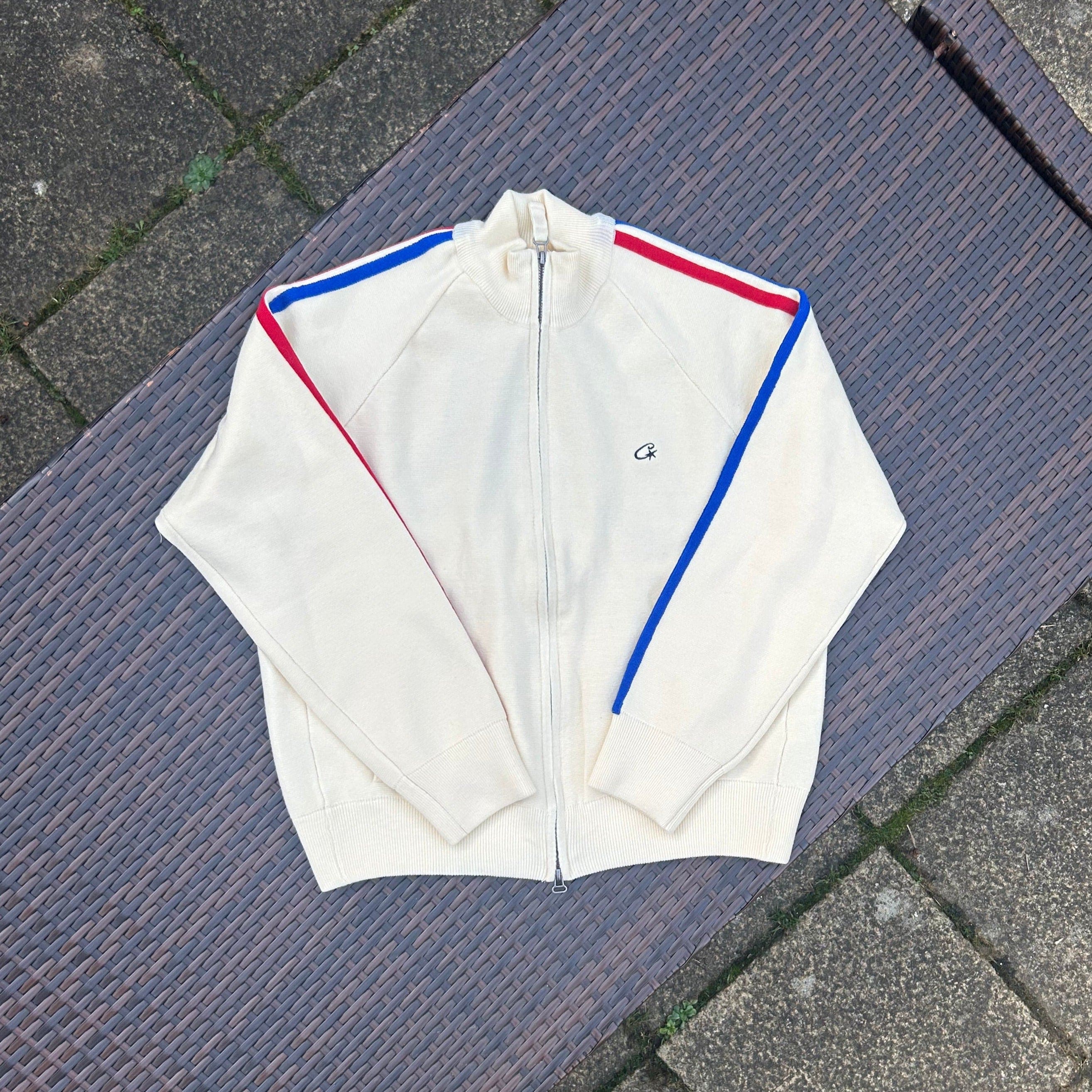 Corteiz Cream Knit Zip Up Fleece