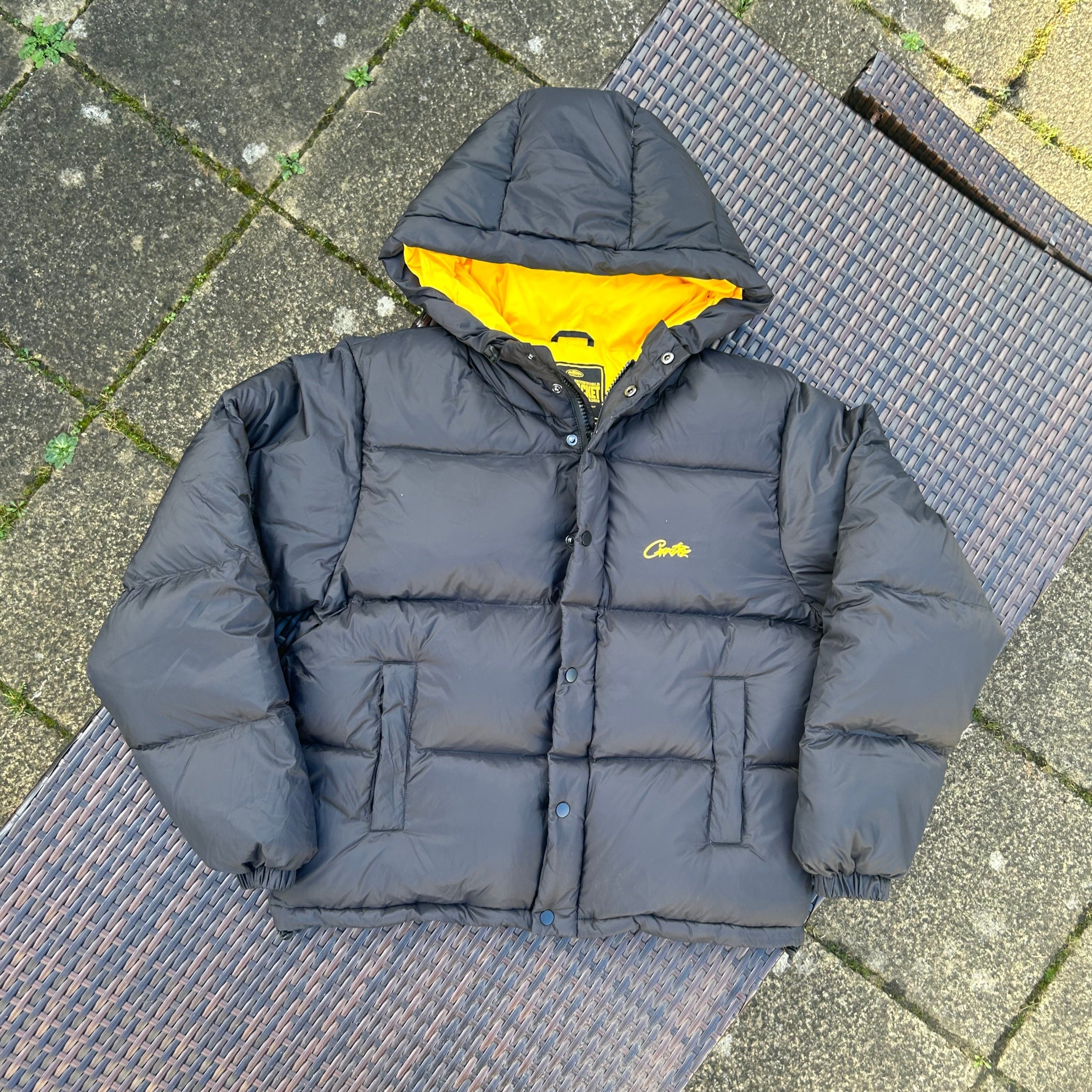 Black and yellow jacket best sale