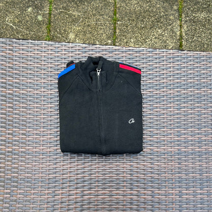 Corteiz Black/Blue/Red Knit Zip Up Fleece