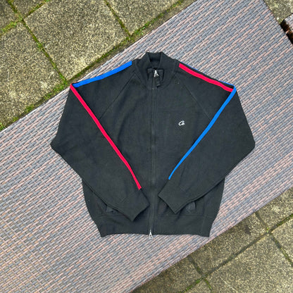 Corteiz Black/Blue/Red Knit Zip Up Fleece