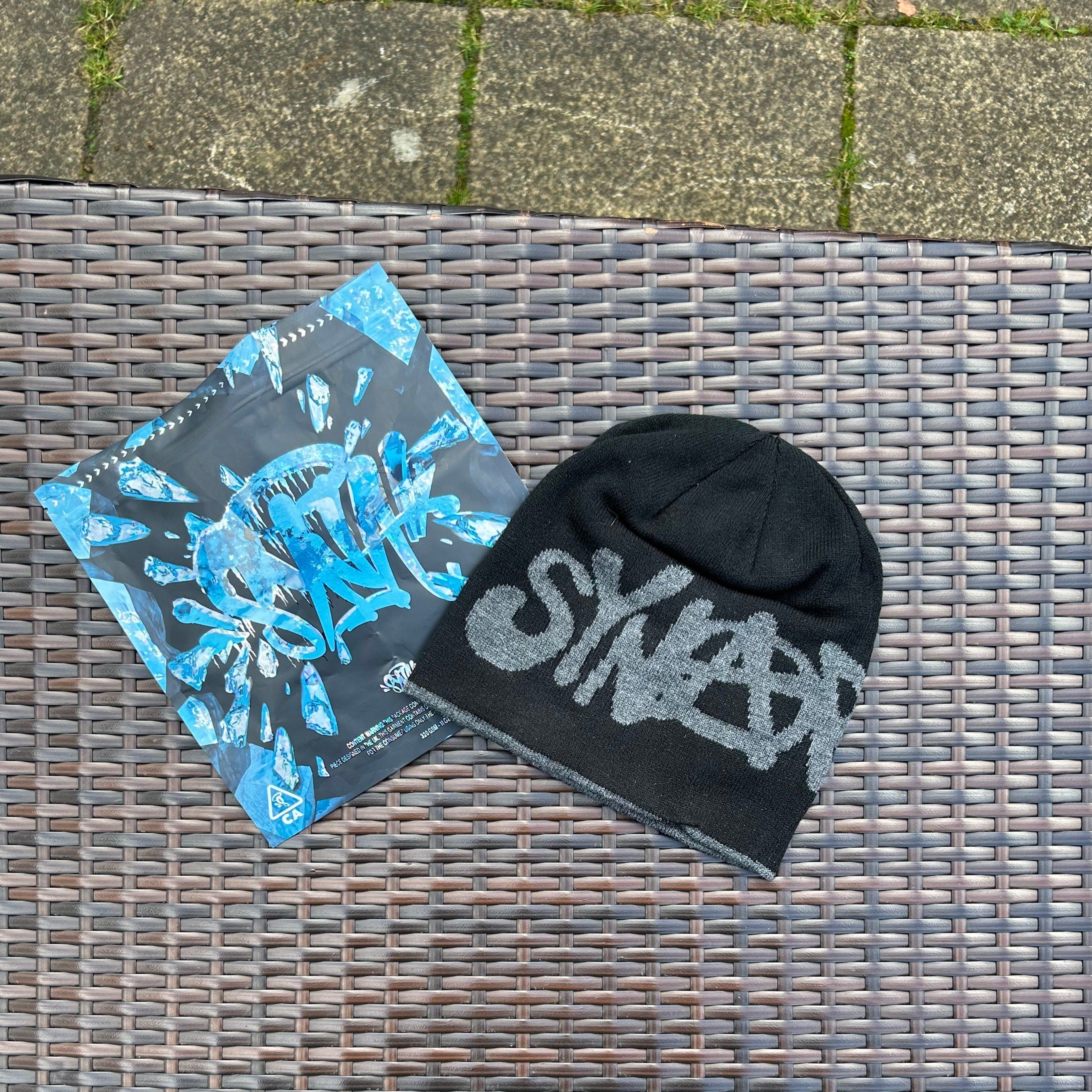 Syna World Black/Grey “Synarchy” Reversible Beanie