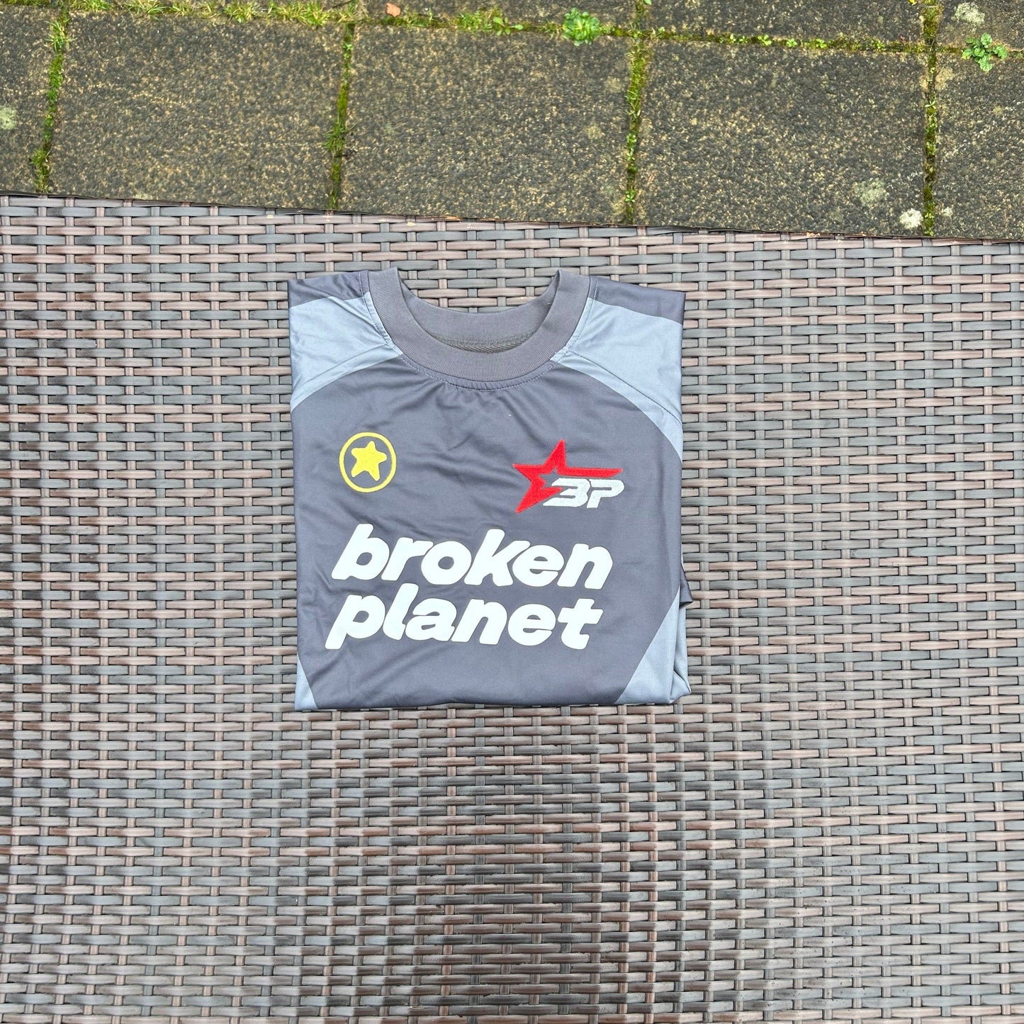 Broken Planet Black/Grey Football Long Sleeve Shirt