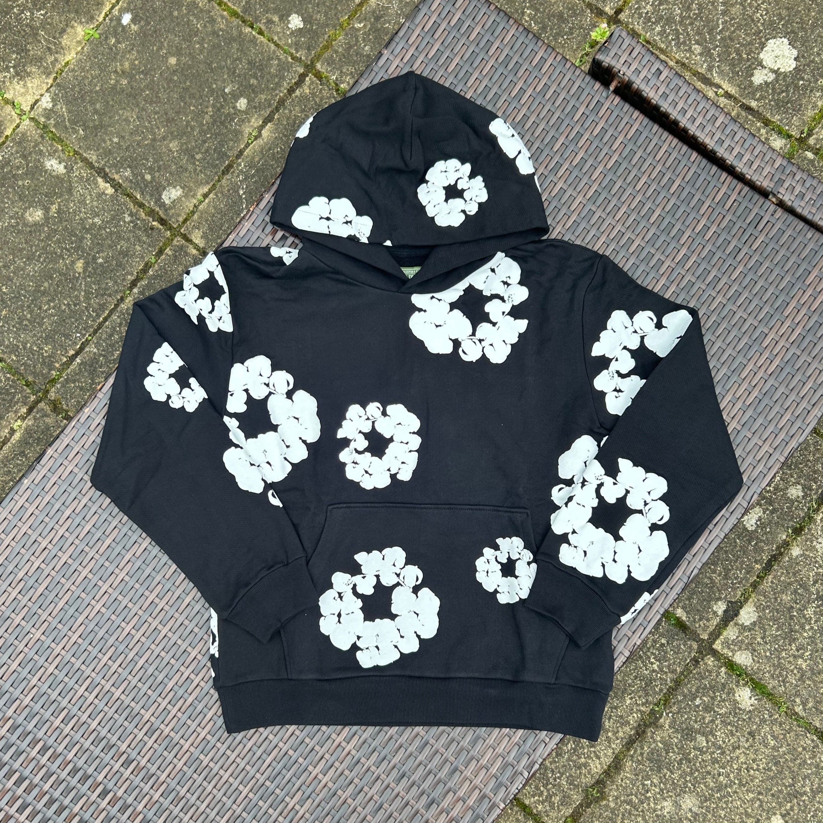 Denim Tears Black The Cotton Wreath Hoodie | Twentytwo Supplies