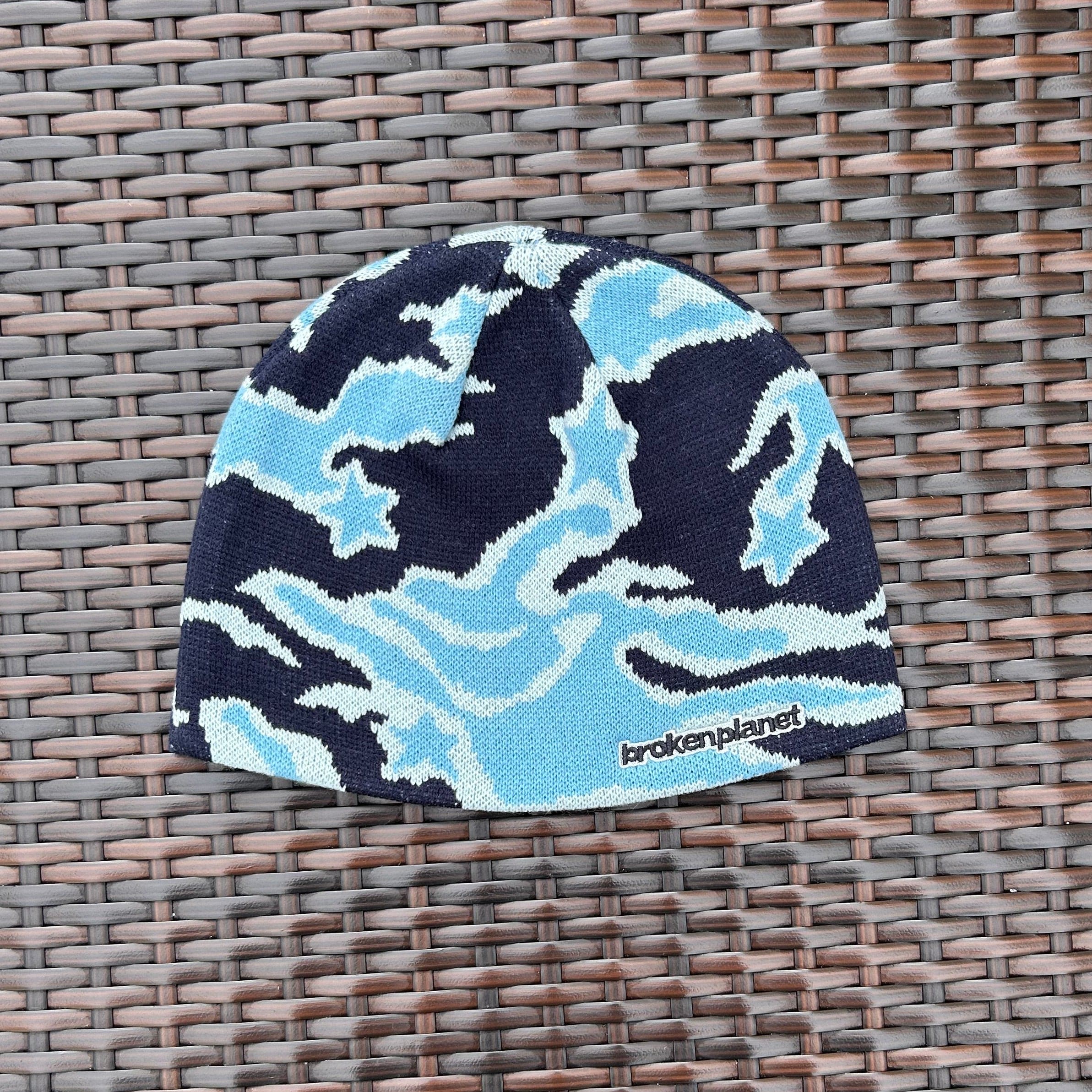 Broken Planet Blue Star Camo Beanie