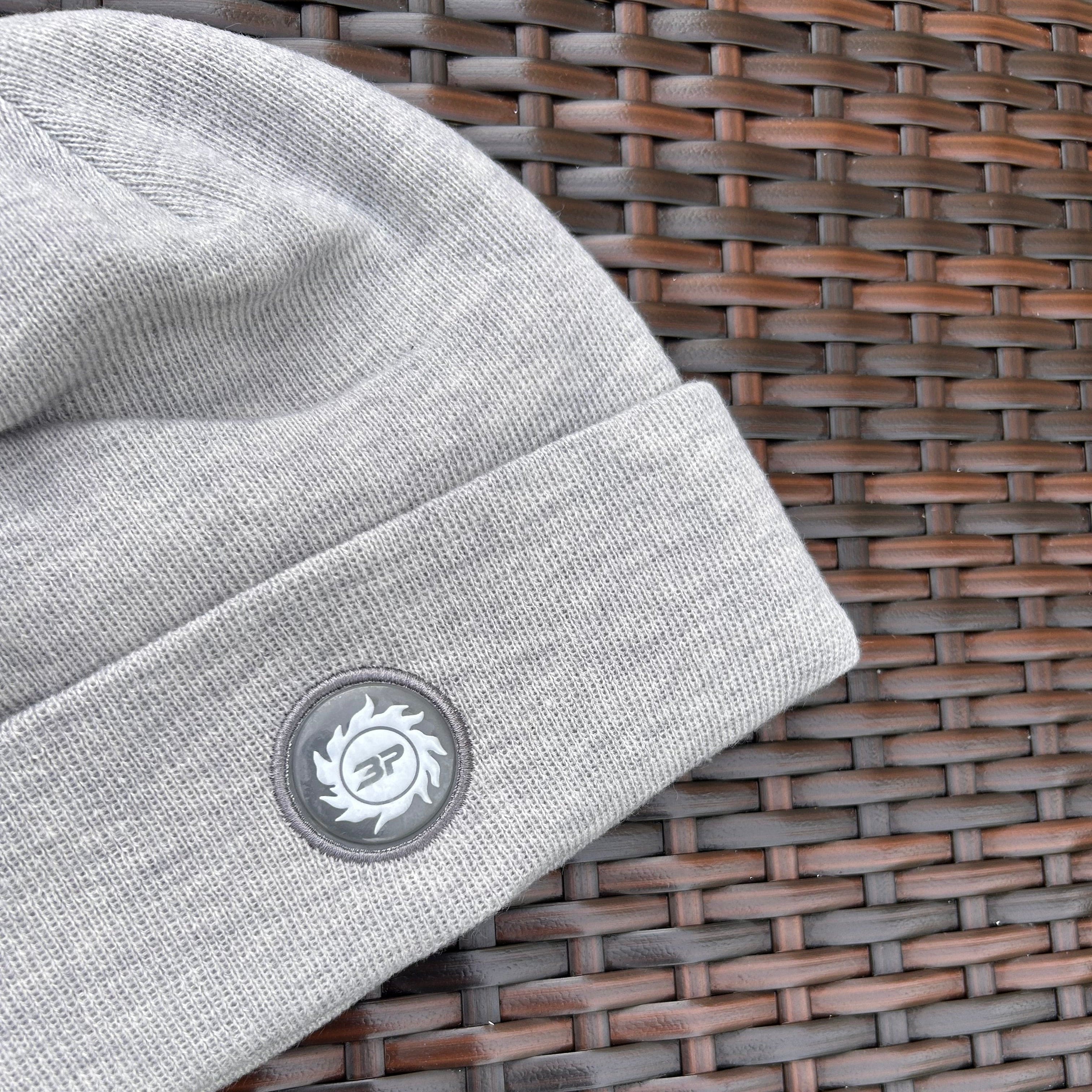 Broken Planet Fold Over Grey Beanie