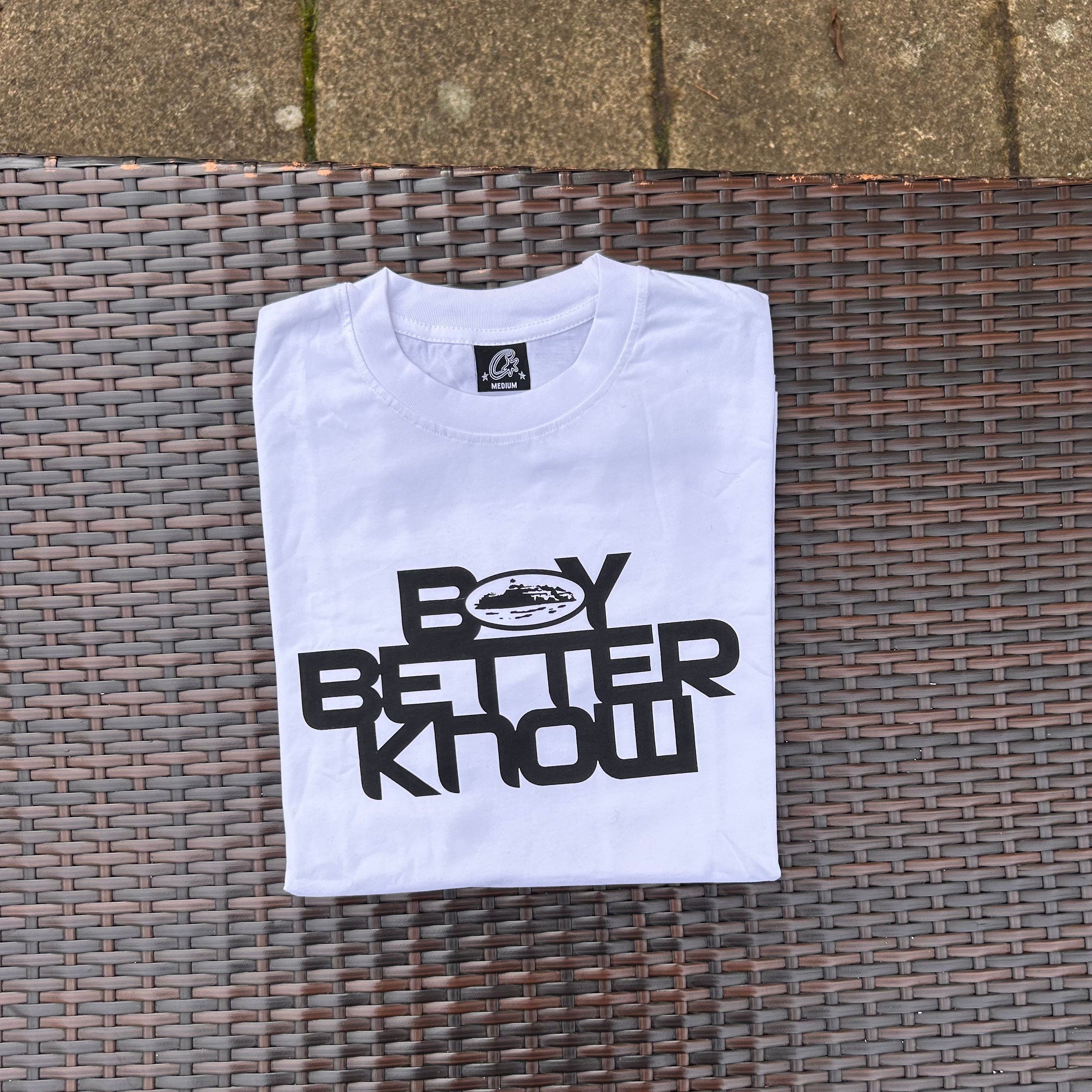 Corteiz White/Black "Boy Better Know" T Shirt