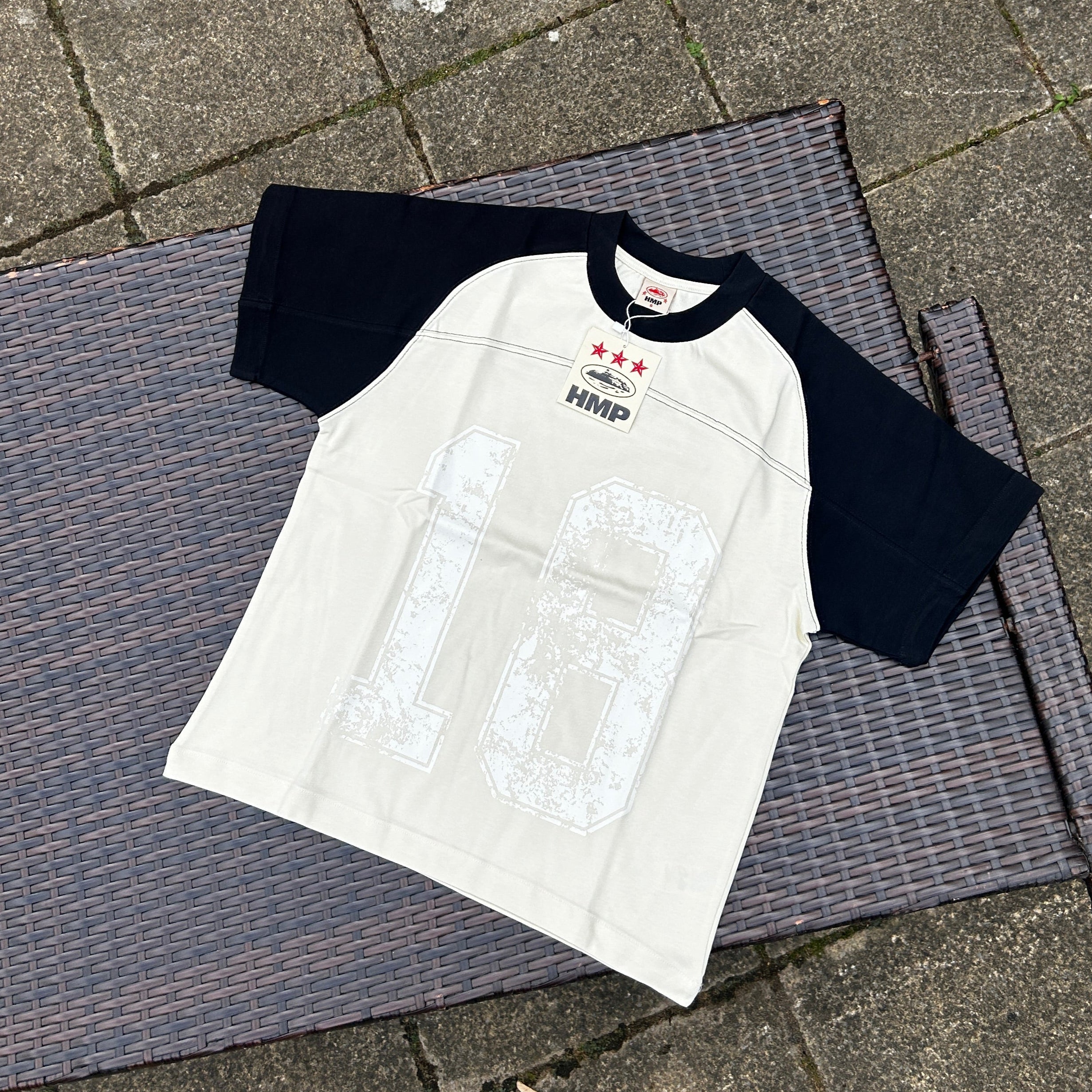 Corteiz Cream/Black HMP Vintage Jersey