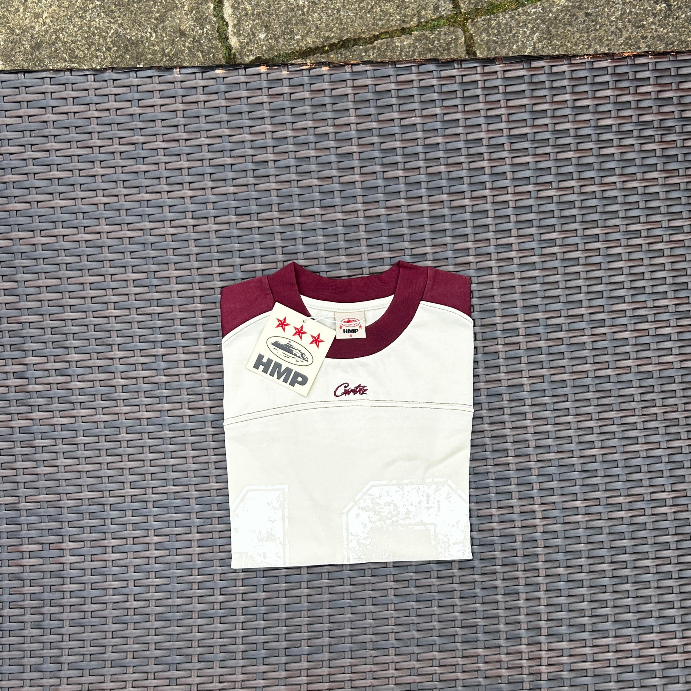 Corteiz Cream/Burgundy HMP Vintage Jersey